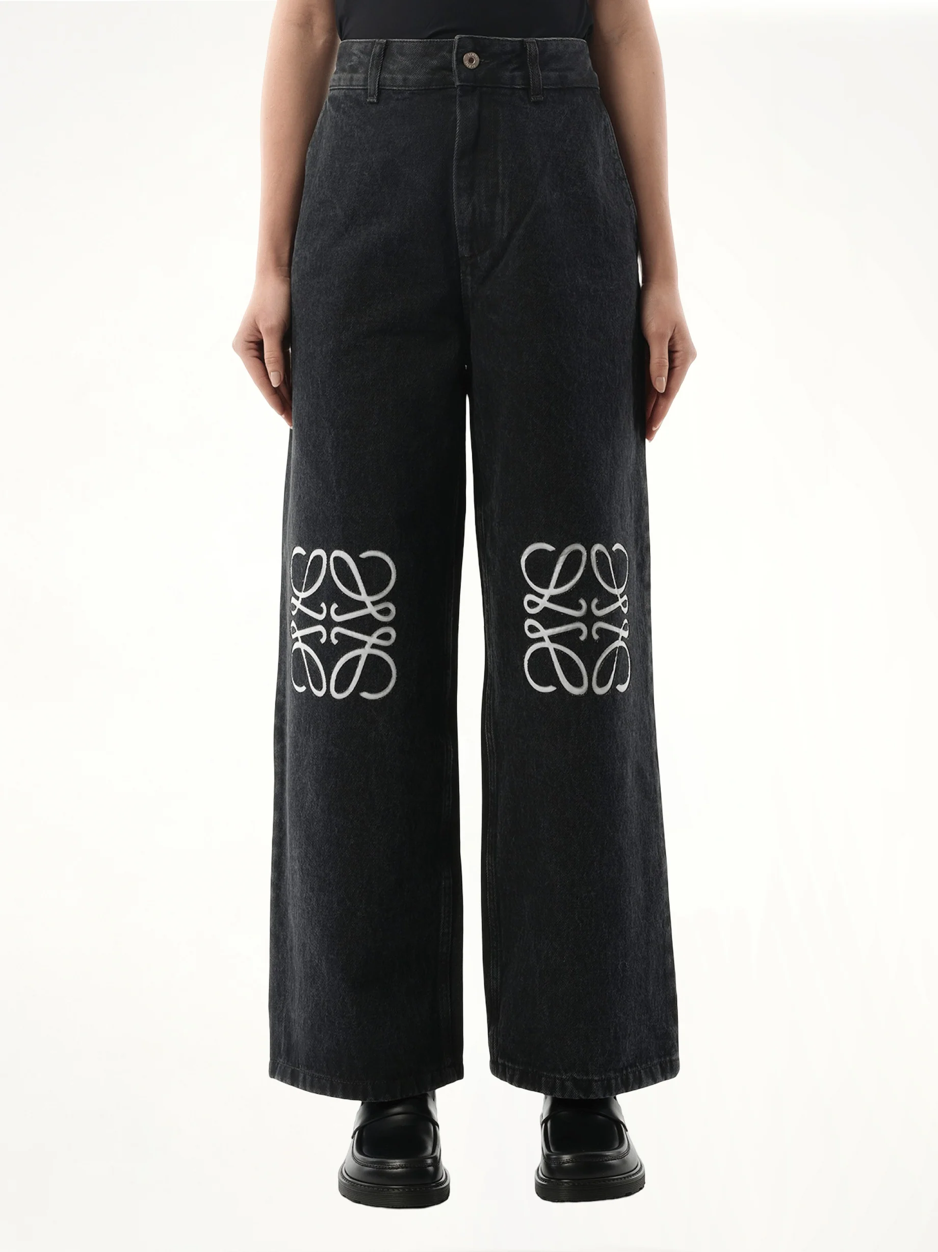Anagram Baggy Jeans AF in Black