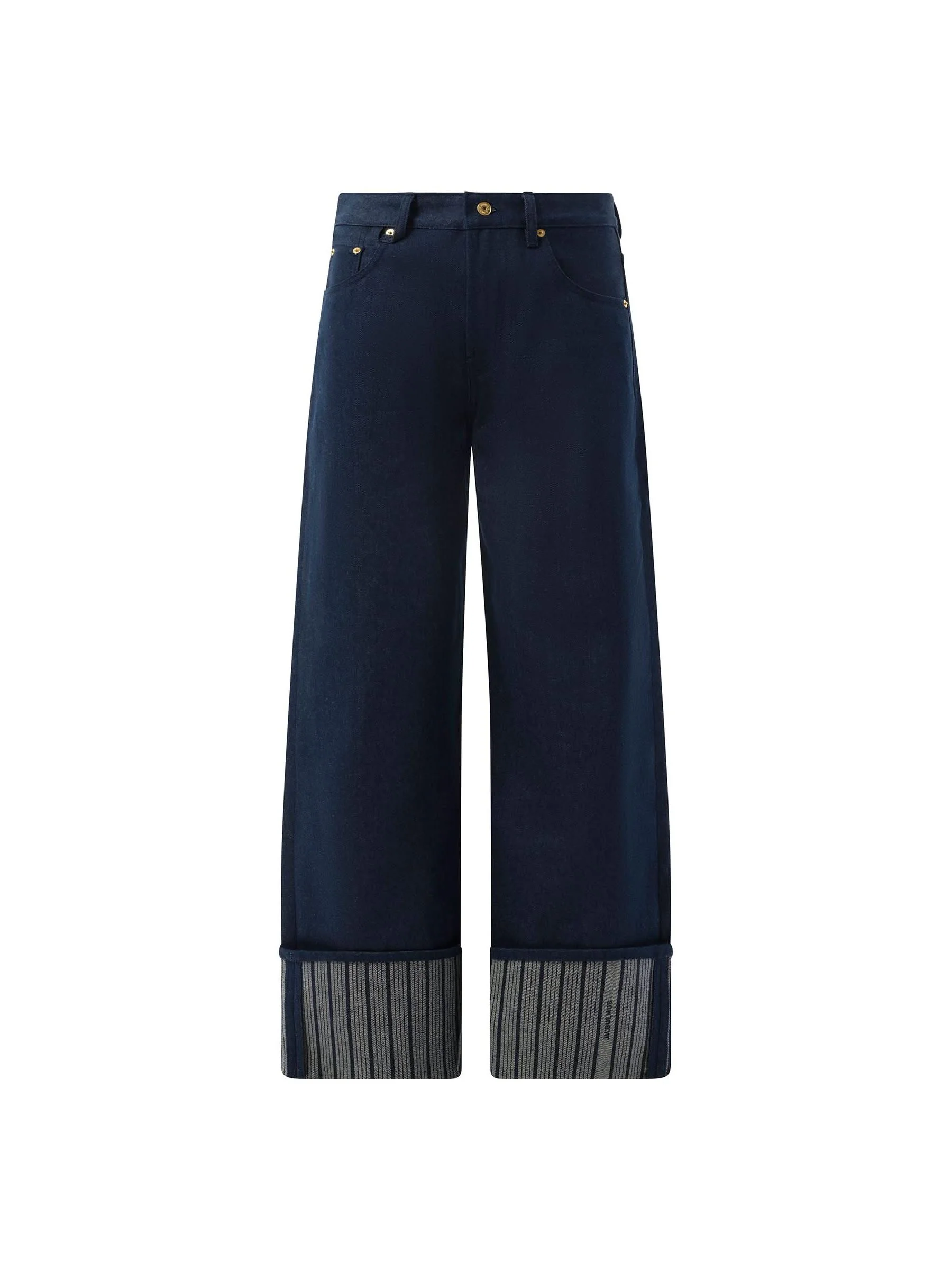 Le De-Nimes Large in Navy/Navy Stripe - Image 2