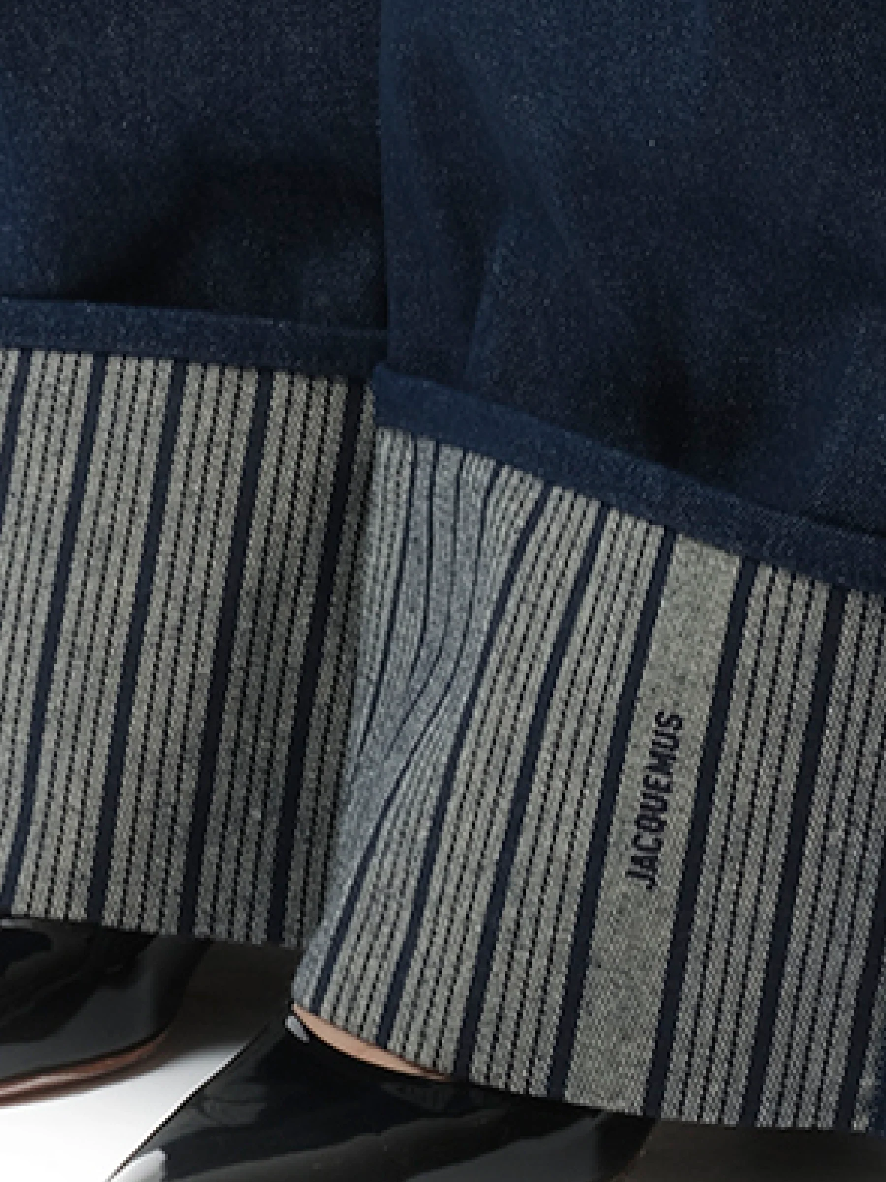 Le De-Nimes Large in Navy/Navy Stripe - Image 3