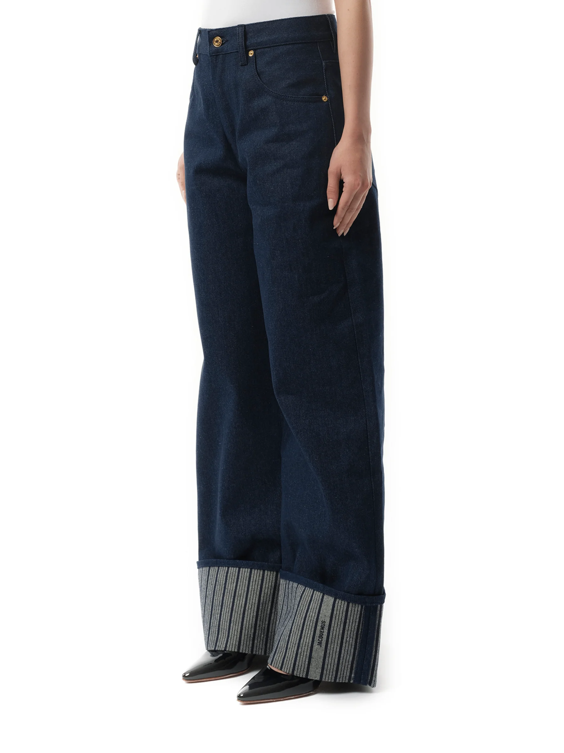 Le De-Nimes Large in Navy/Navy Stripe - Image 5