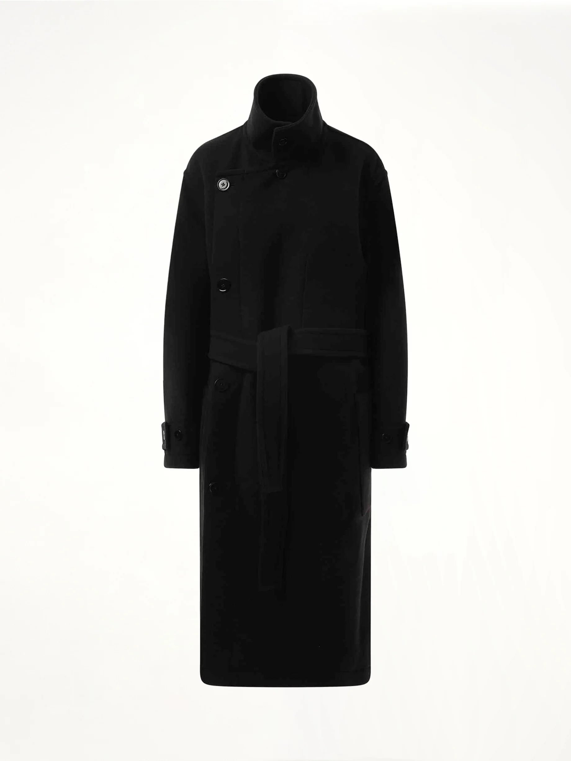 Wrap Coat in Black - Image 2
