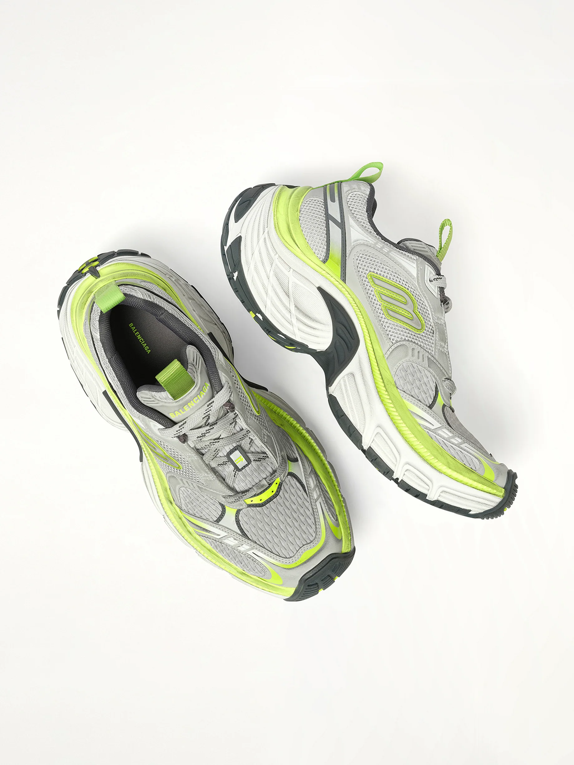 6XL Sneaker in Grey/White/Green/Fluo Yellow - Image 4