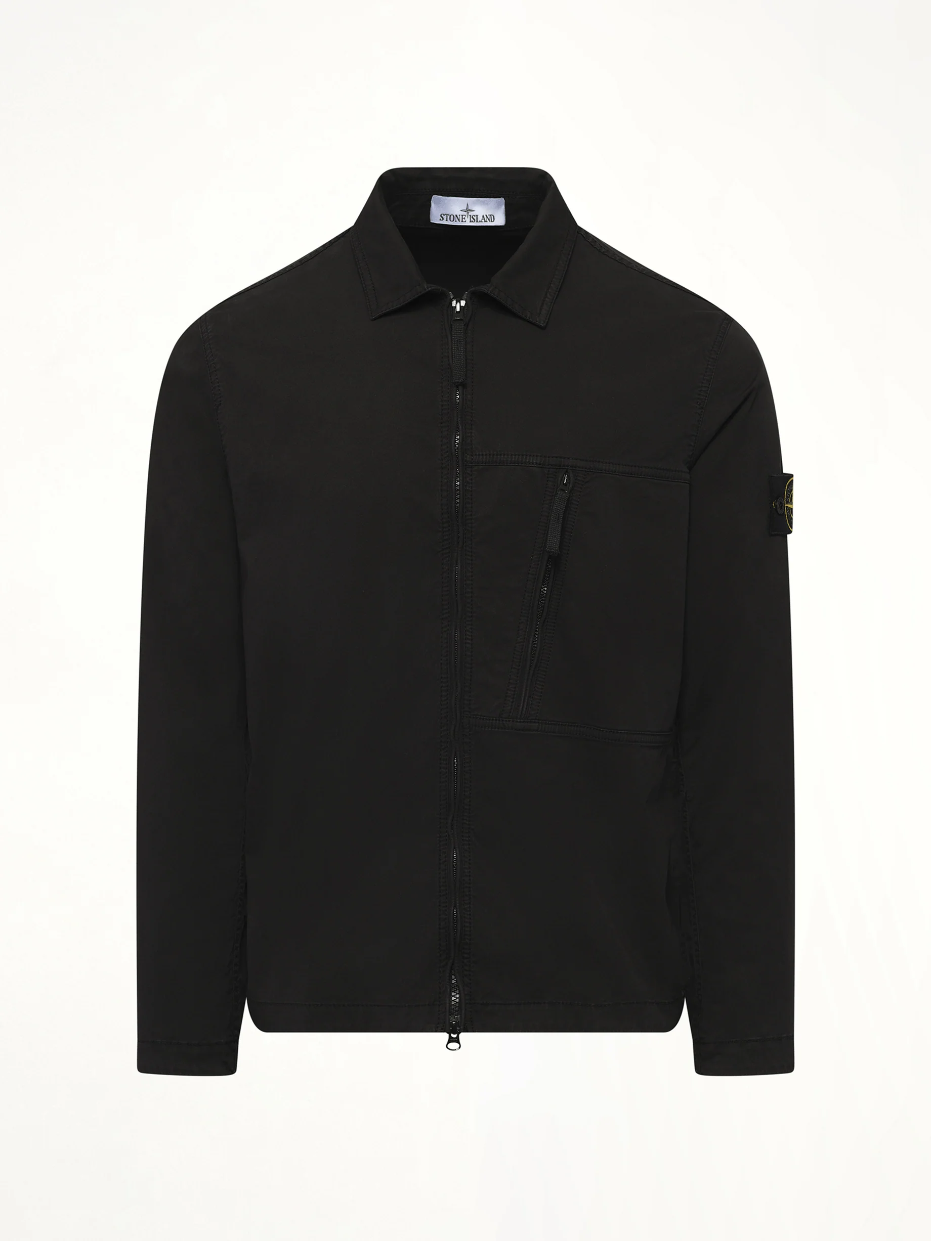 120000 Supima Overshirt in Black - Image 2