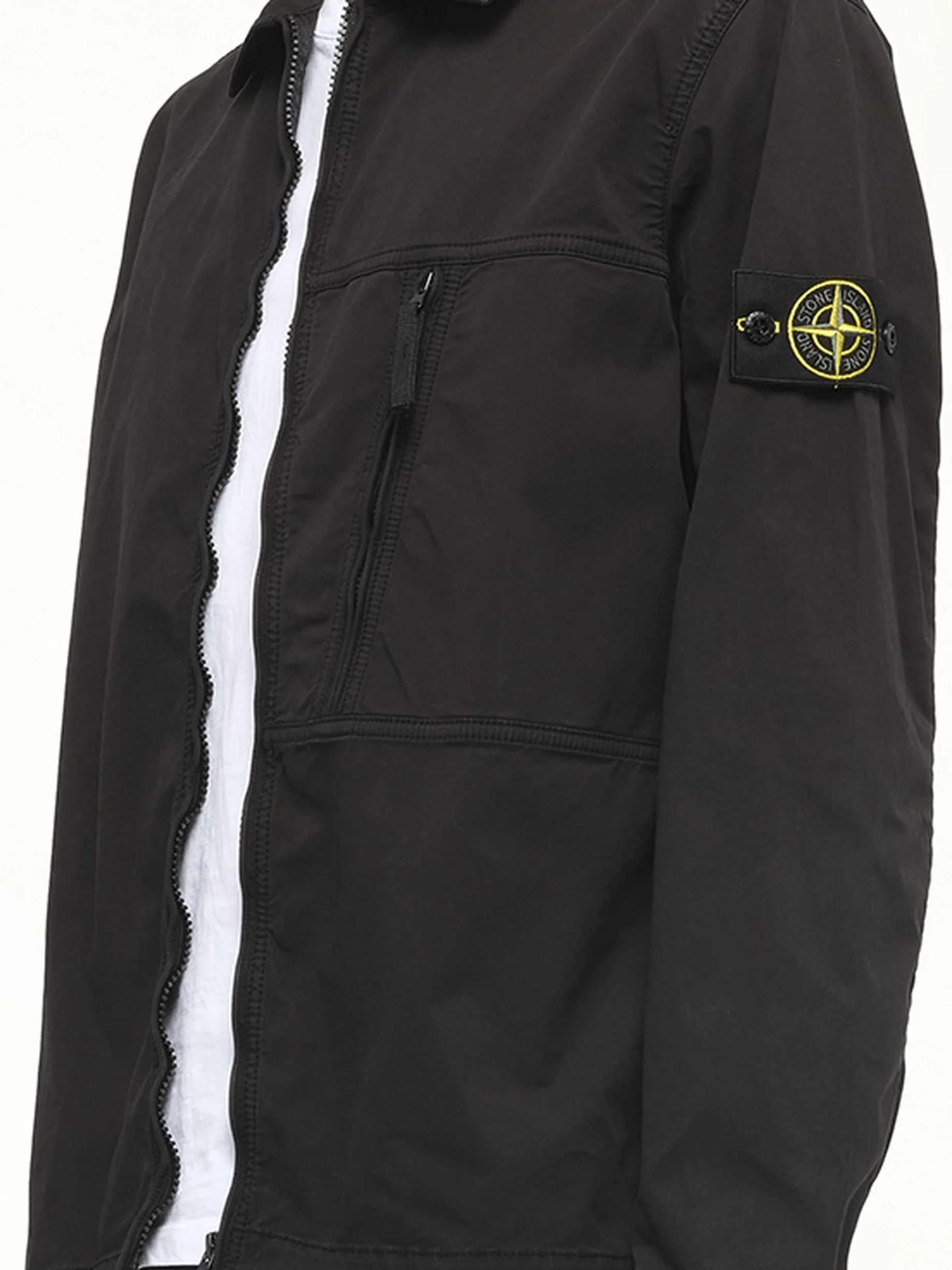 120000 Supima Overshirt in Black - Image 3