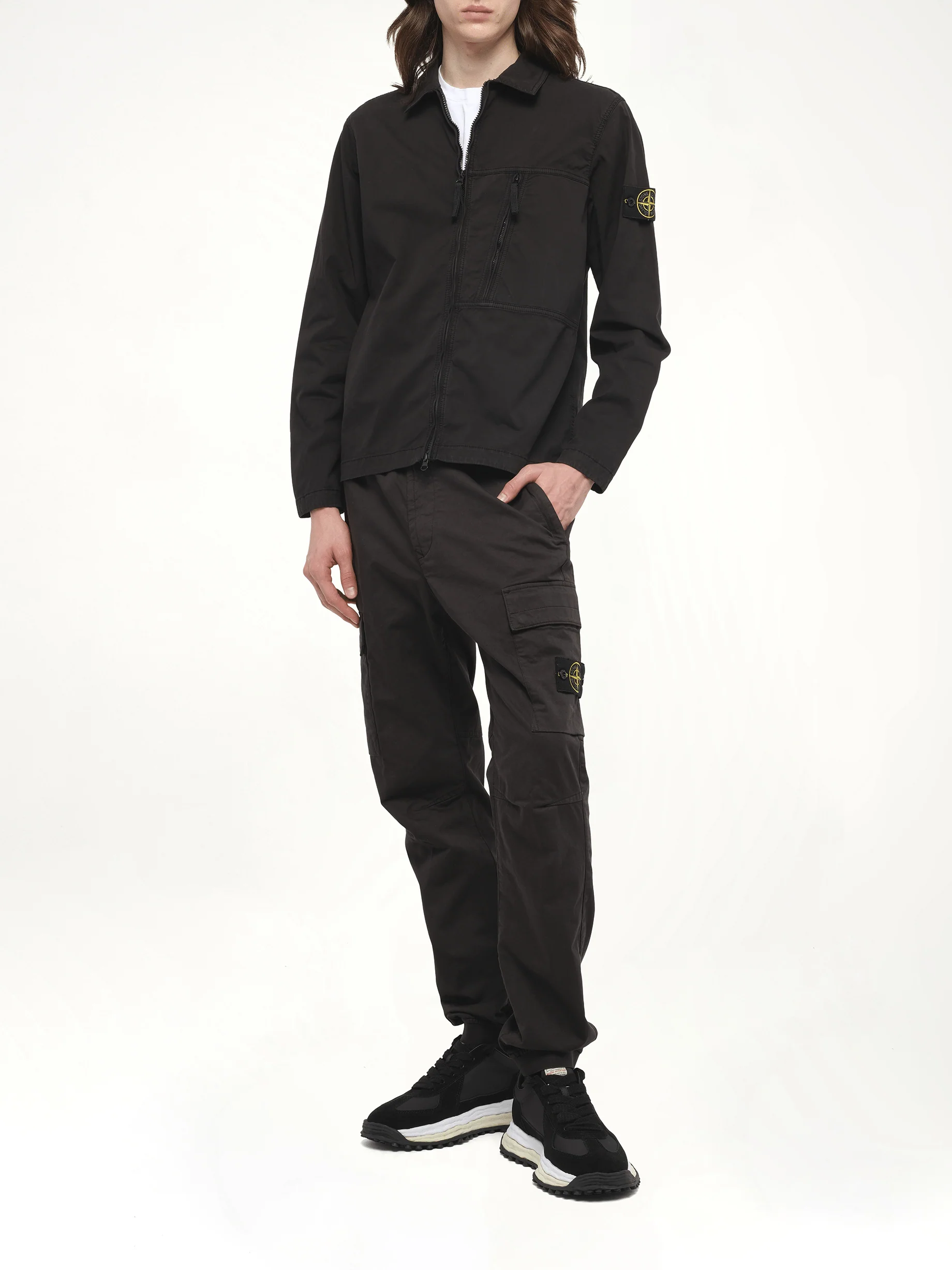 120000 Supima Overshirt in Black - Image 4