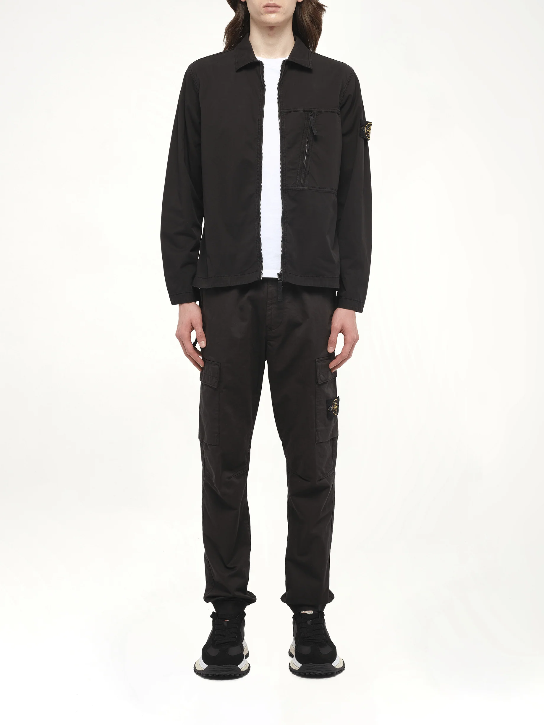 120000 Supima Overshirt in Black - Image 7