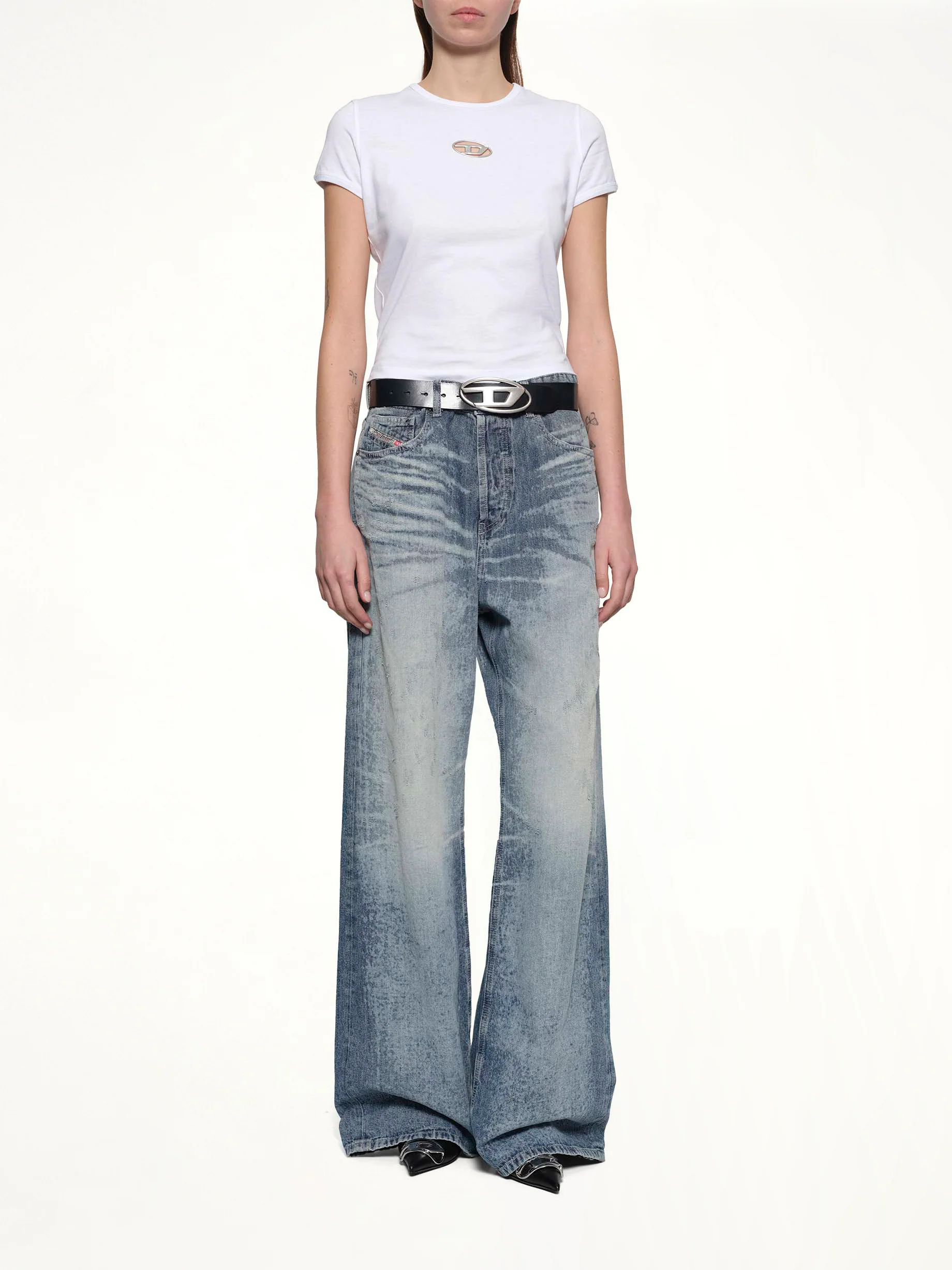 1996 D-SIRE-FSH Wide Jeans in Blue - Image 4