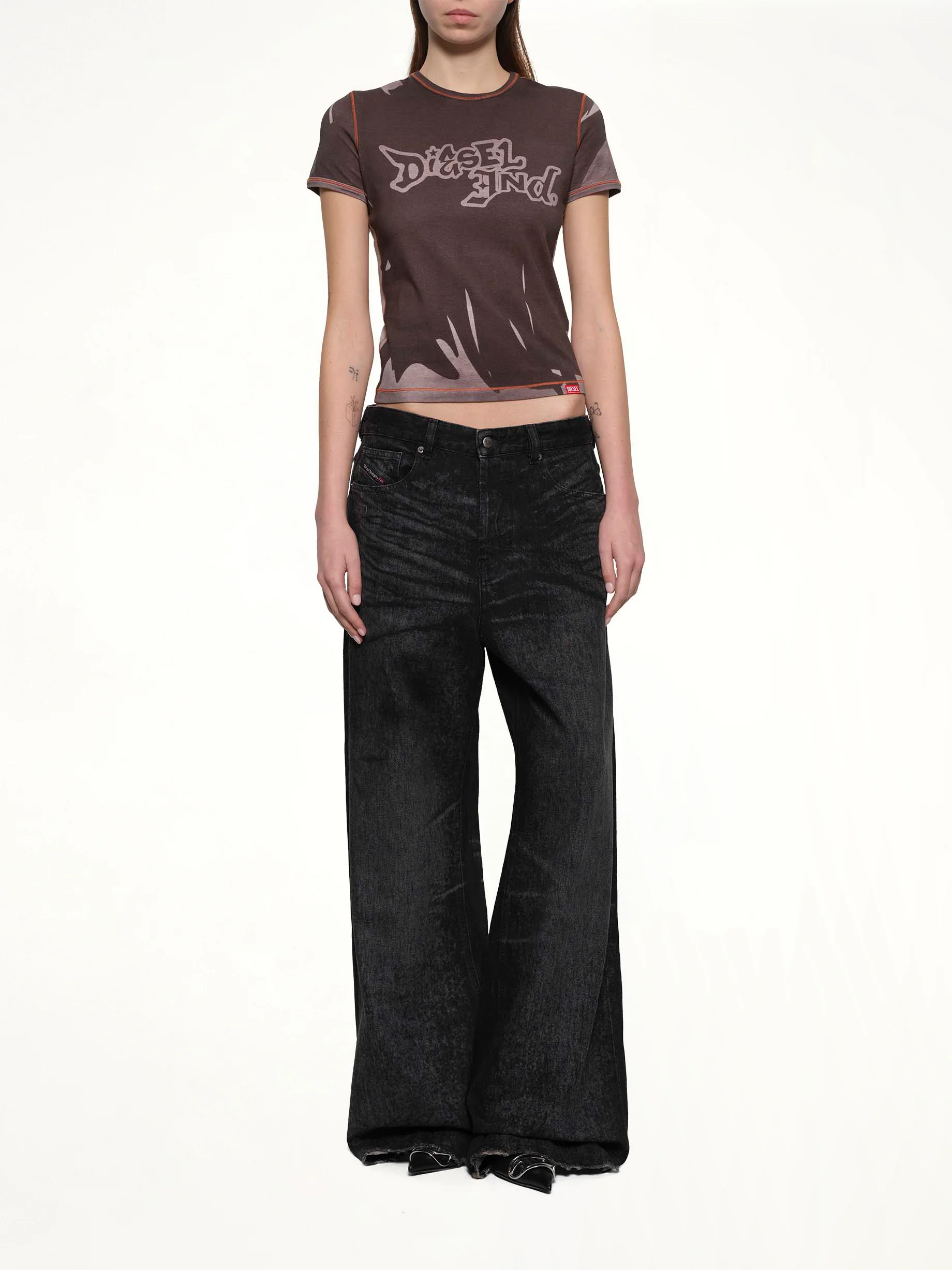 1996 D-SIRE-FSH1 Wide Jeans in Black - Image 4
