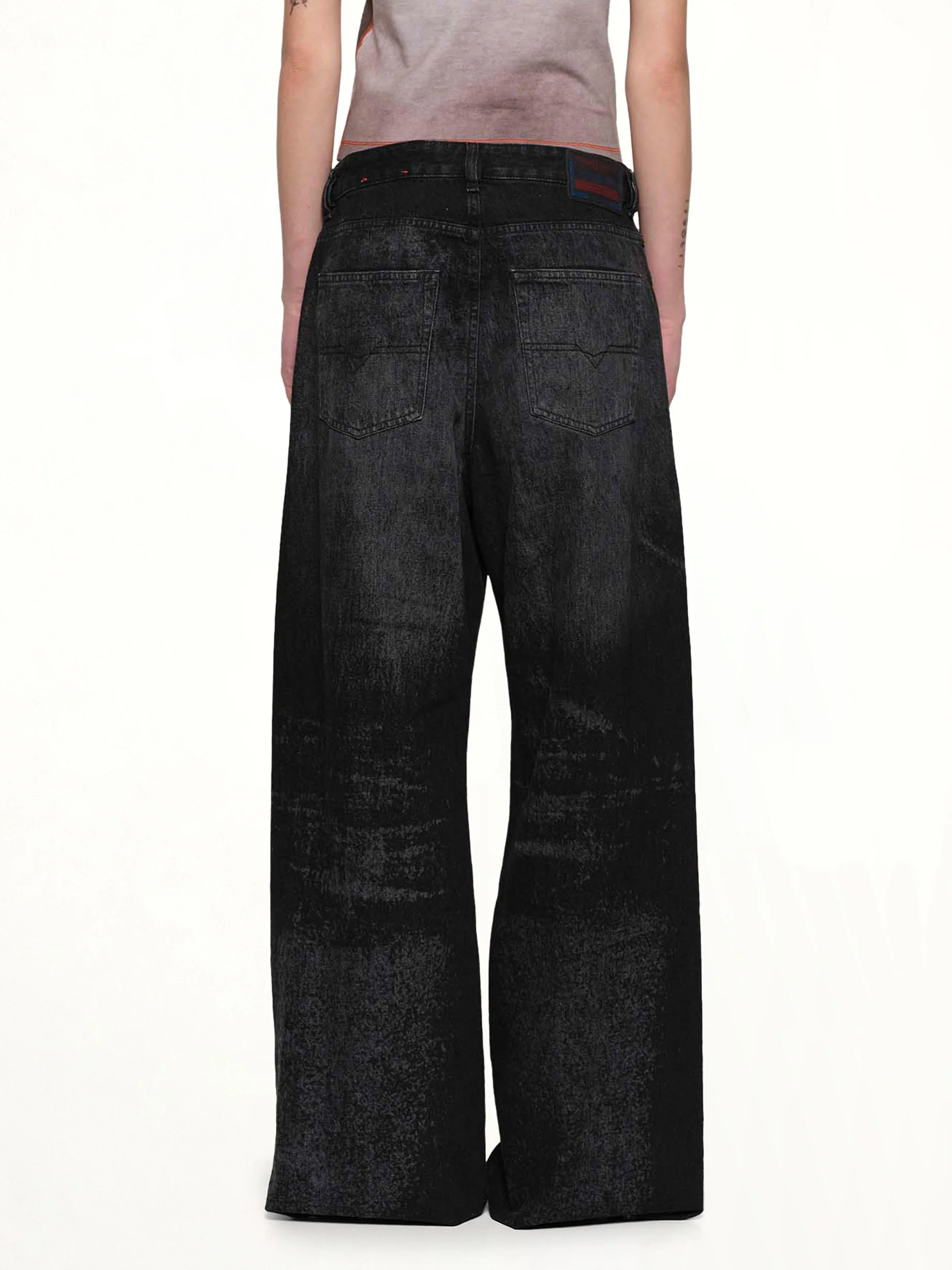 1996 D-SIRE-FSH1 Wide Jeans in Black - Image 5