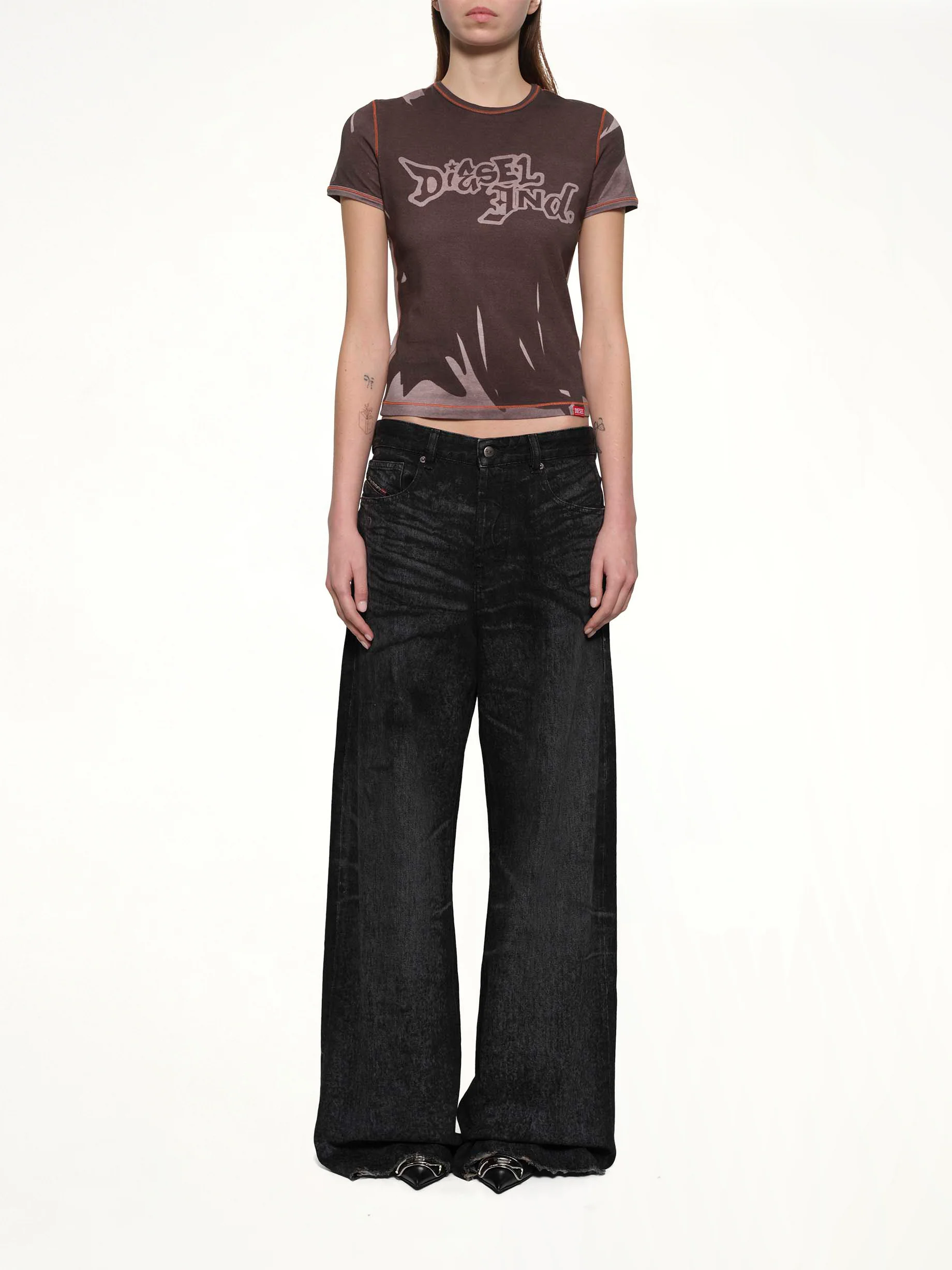 1996 D-SIRE-FSH1 Wide Jeans in Black - Image 7