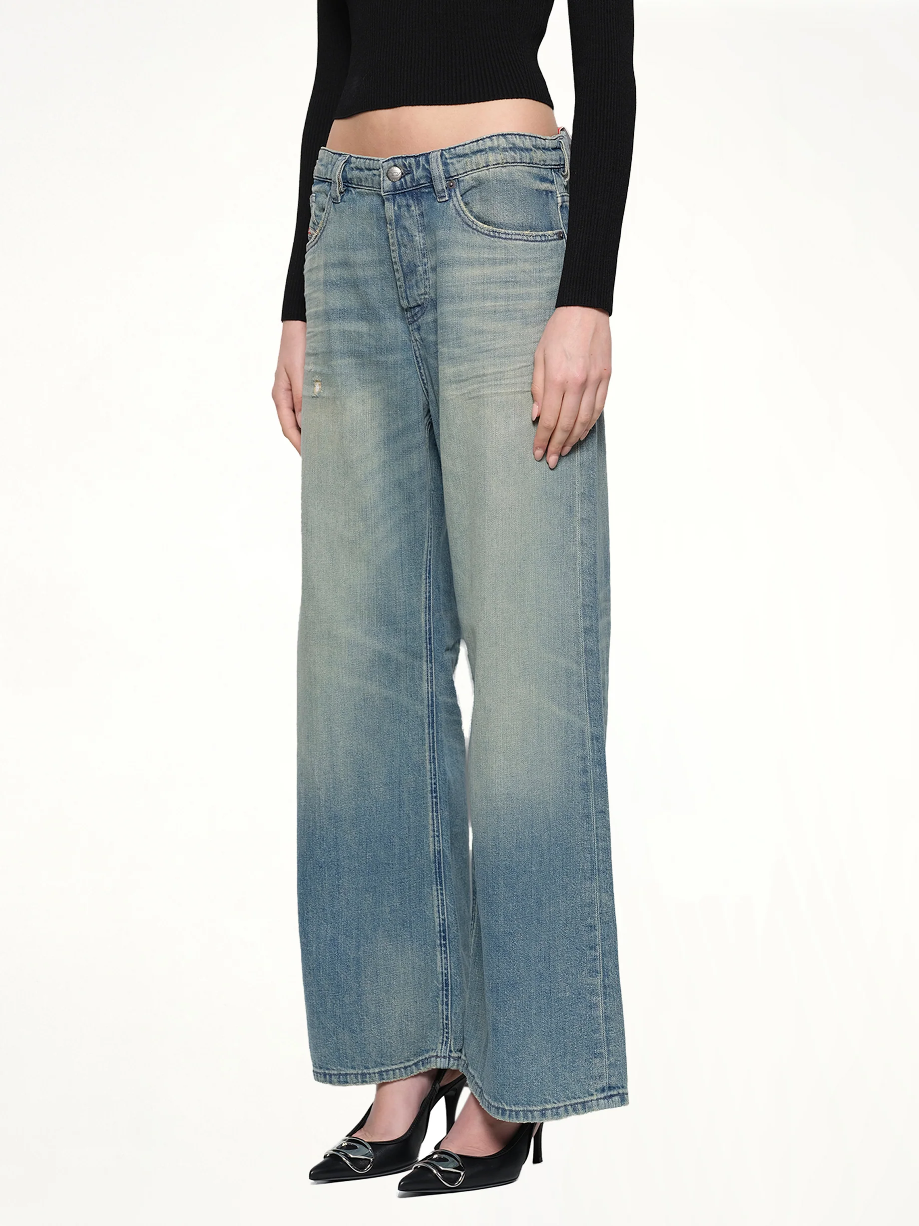1996 D-SIRE Wide Jeans in Light Blue - Image 3