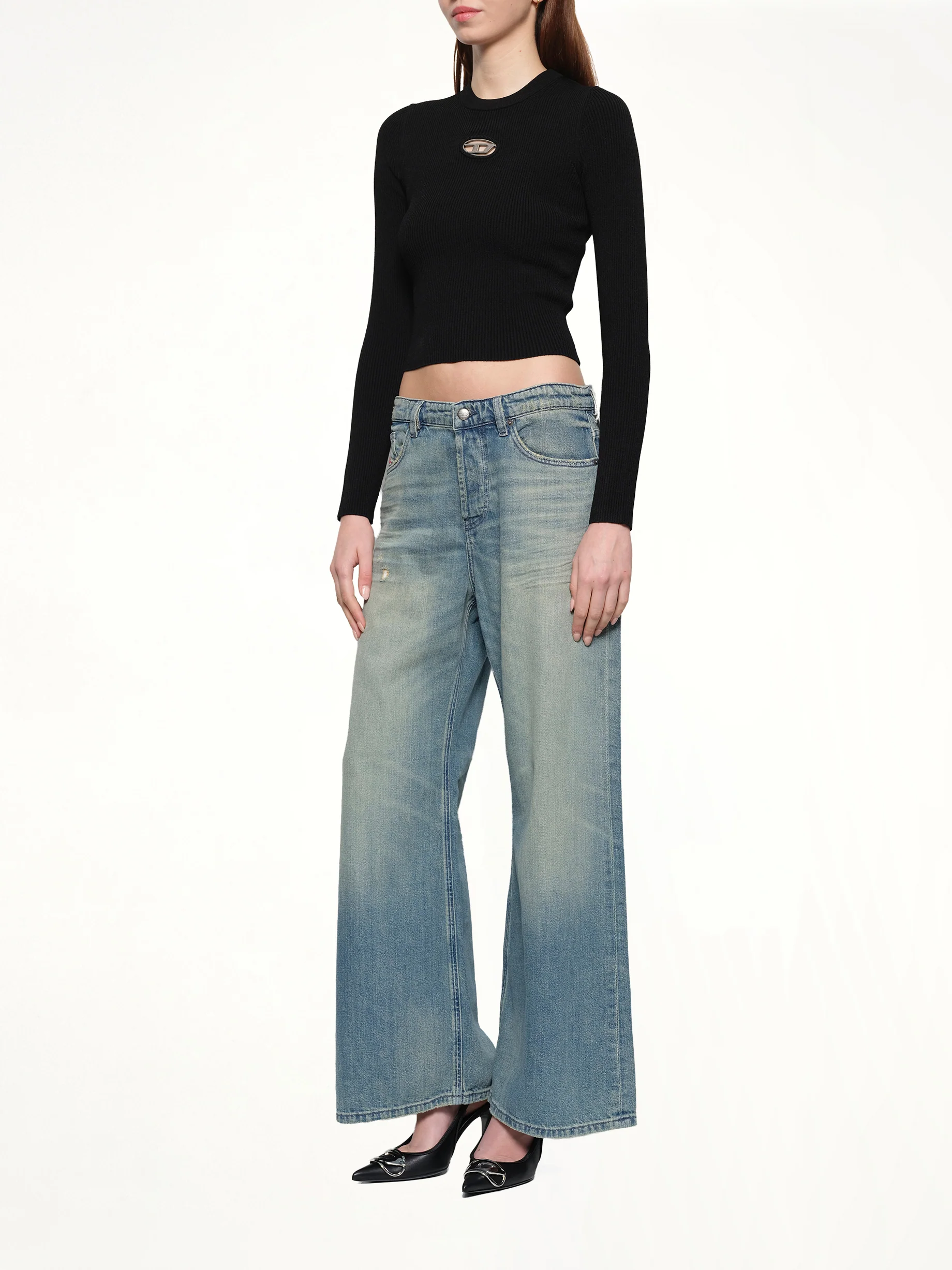 1996 D-SIRE Wide Jeans in Light Blue - Image 4