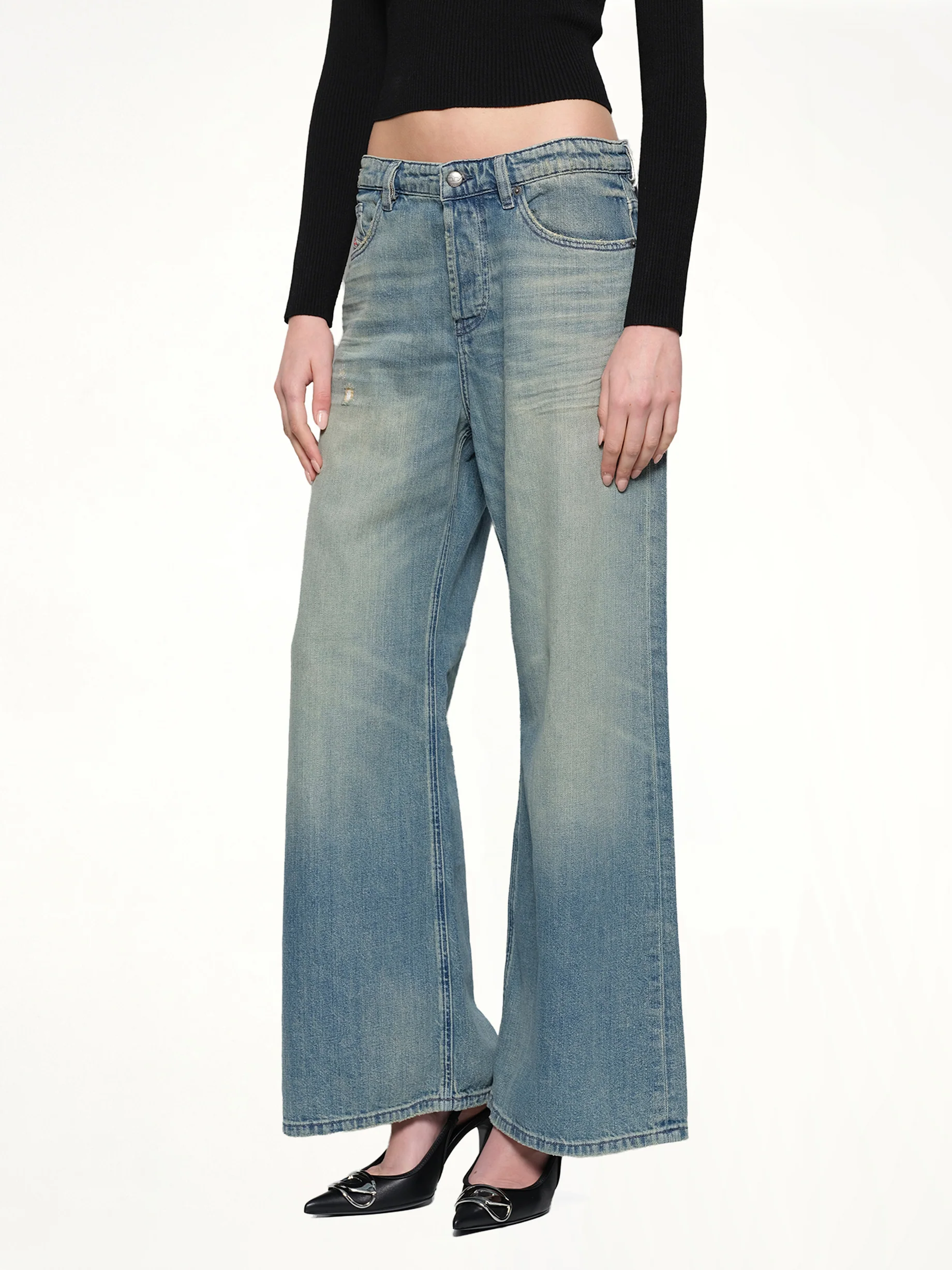 1996 D-SIRE Wide Jeans in Light Blue - Image 6
