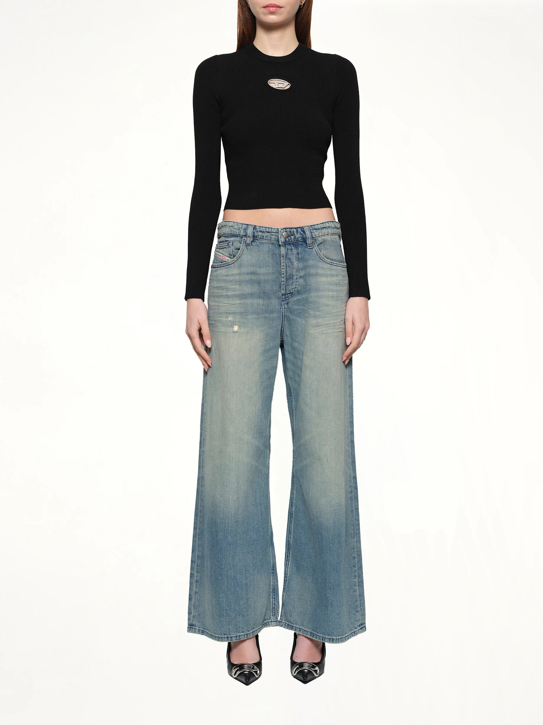 1996 D-SIRE Wide Jeans in Light Blue - Image 7