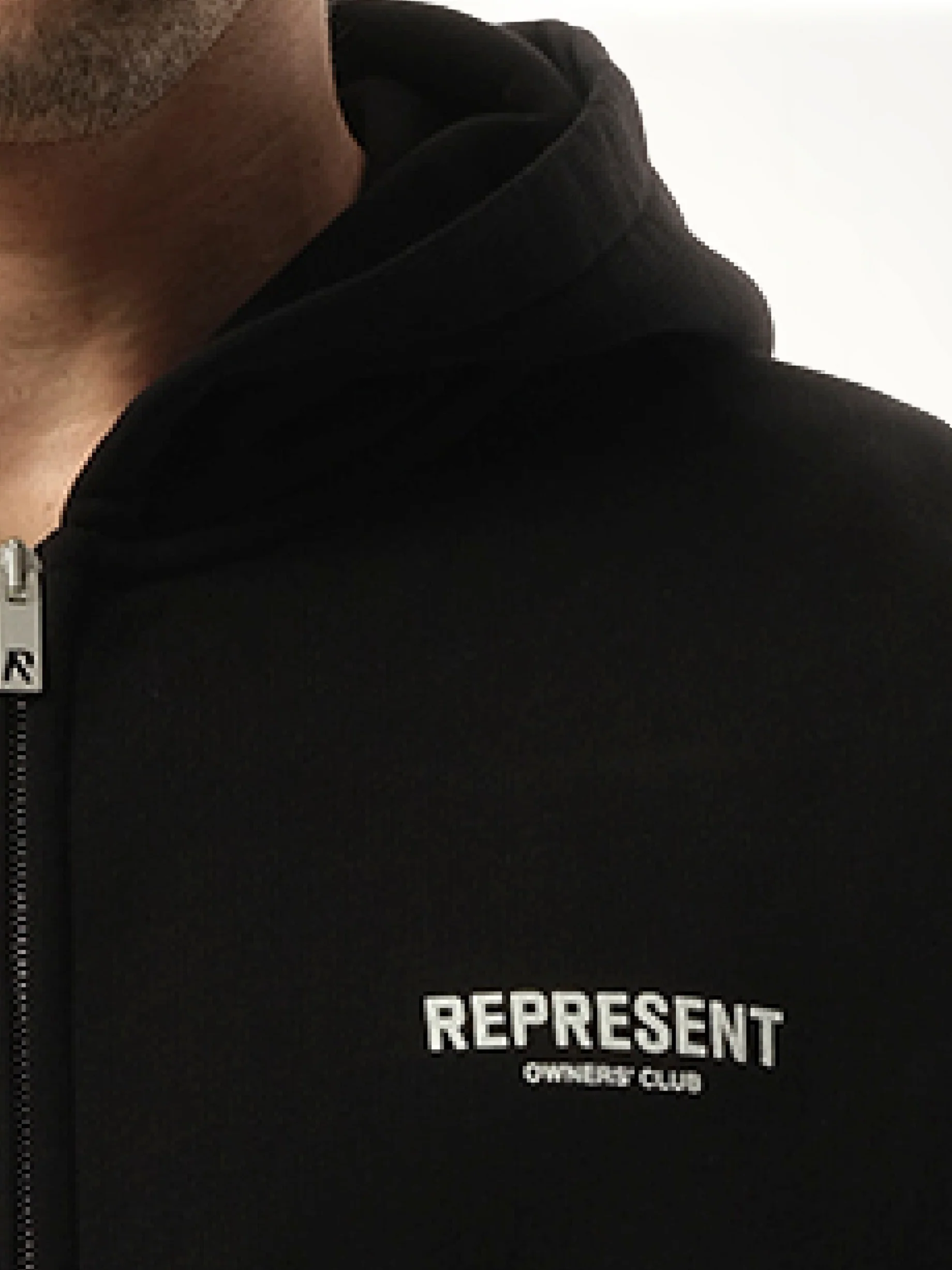 Represent Owners Club Zip Hoodie in Black - Image 3