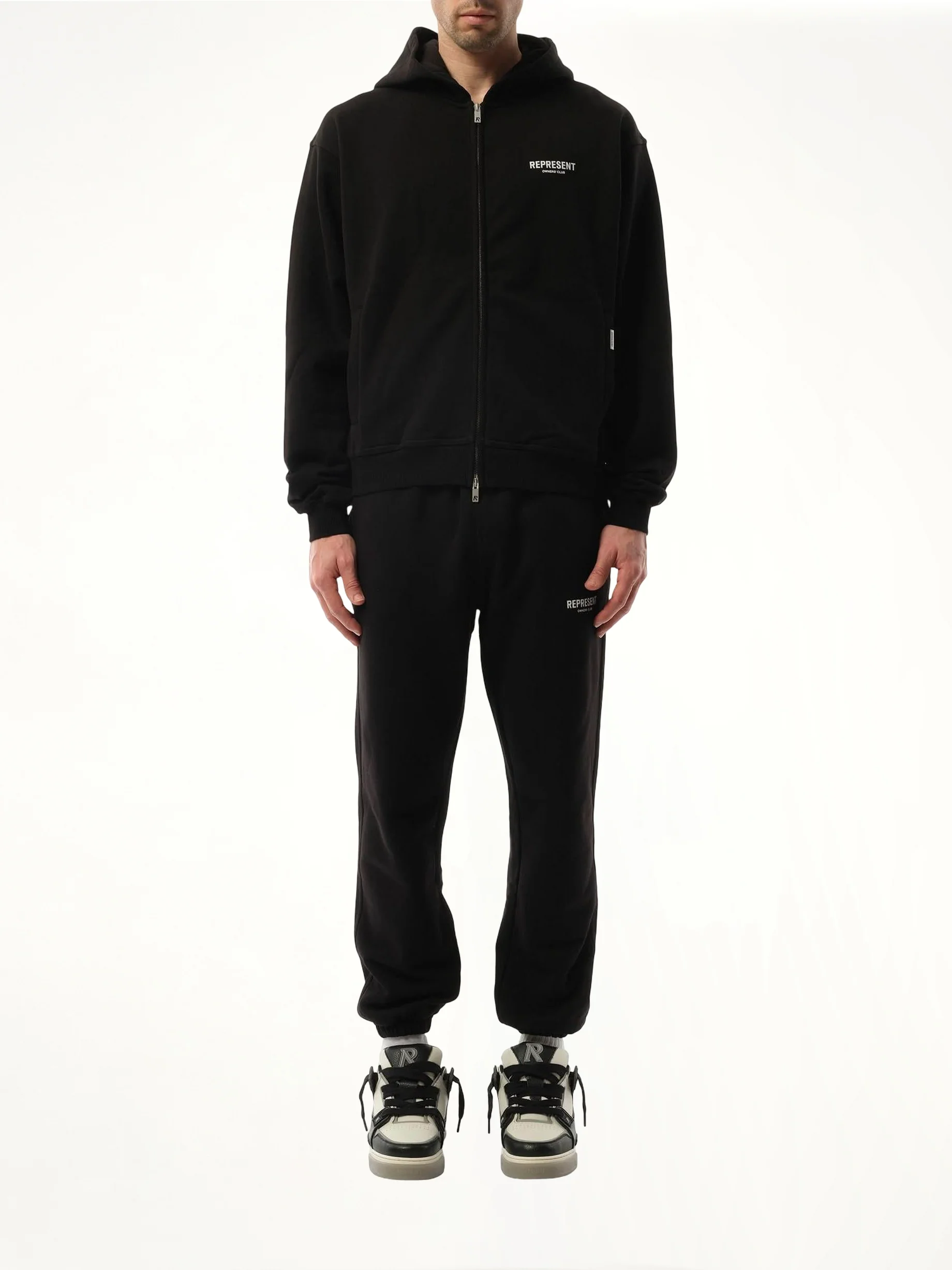 Represent Owners Club Zip Hoodie in Black - Image 4