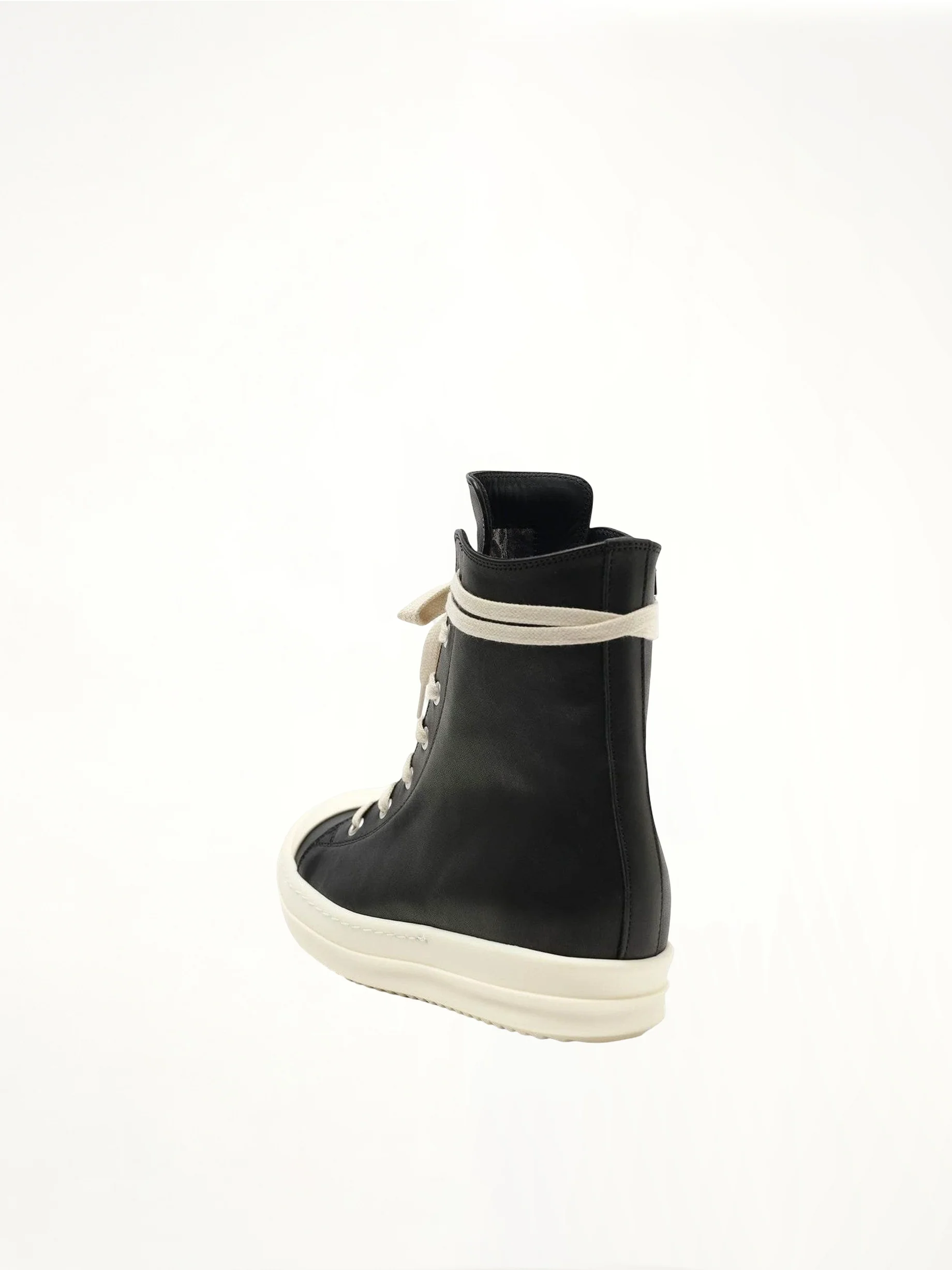 Washed Calf Sneaker in Black/Milk - Image 3