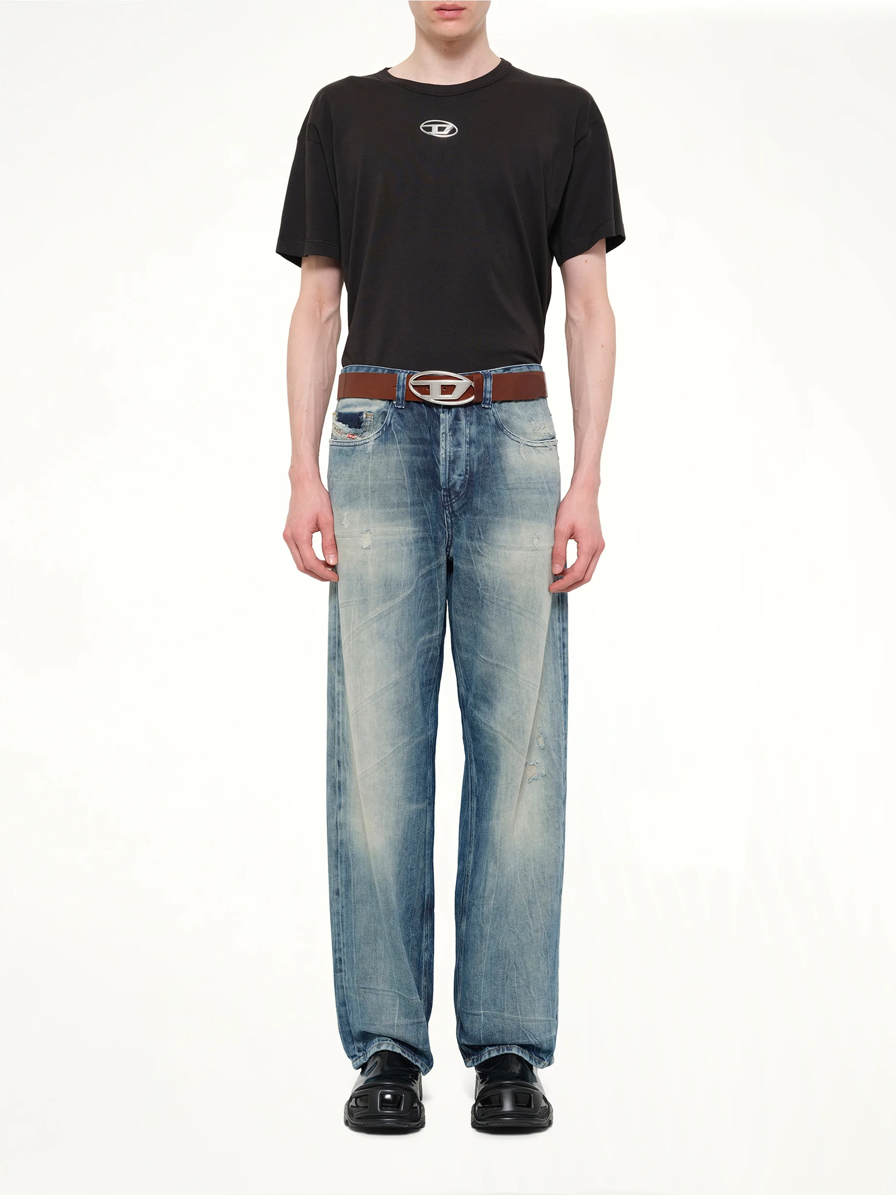 2001 D-MACRO Jeans in Washed Blue - Image 7
