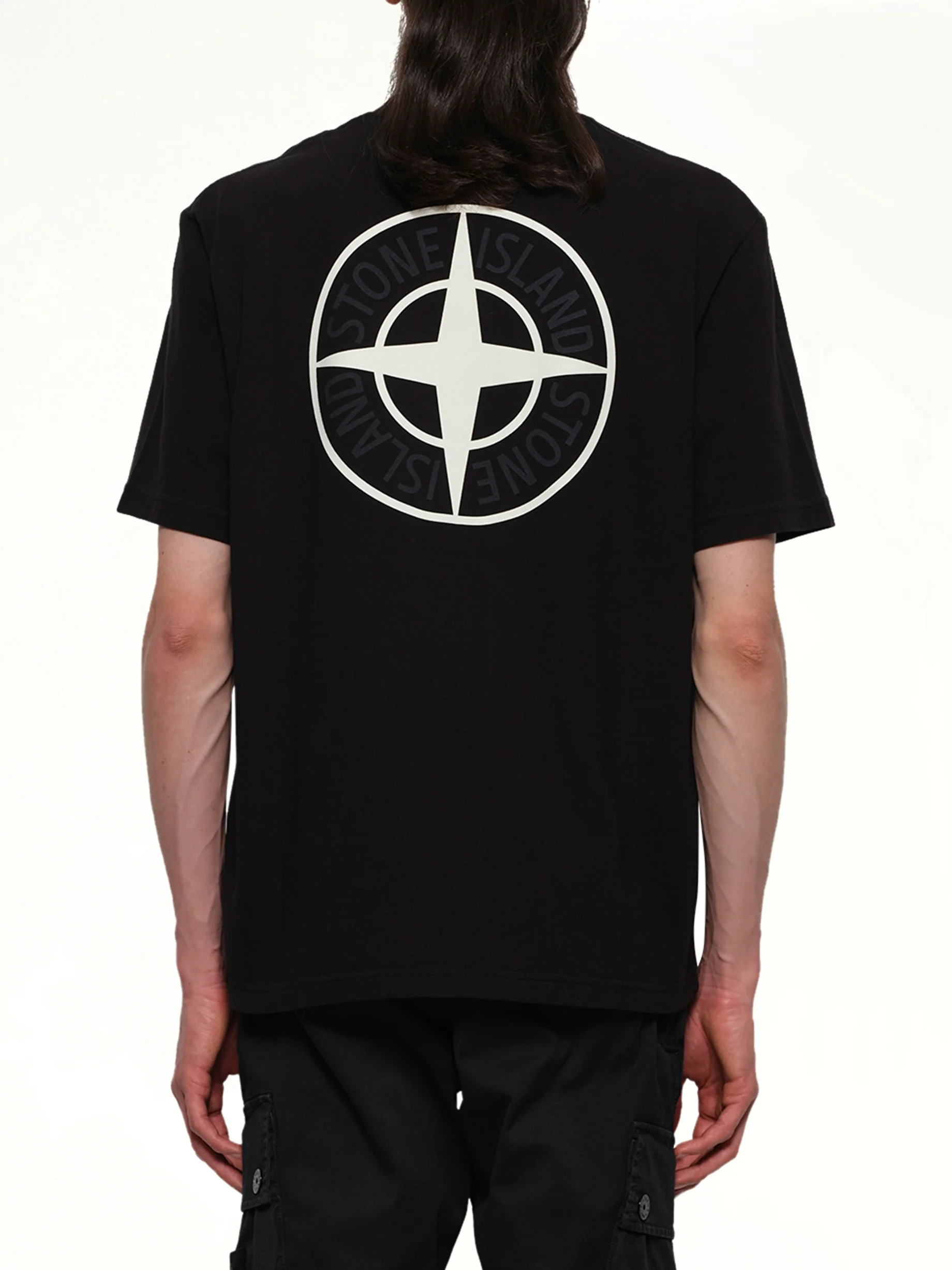 210003 02 Industrial Logos S/S T-Shirt in Black - Image 5