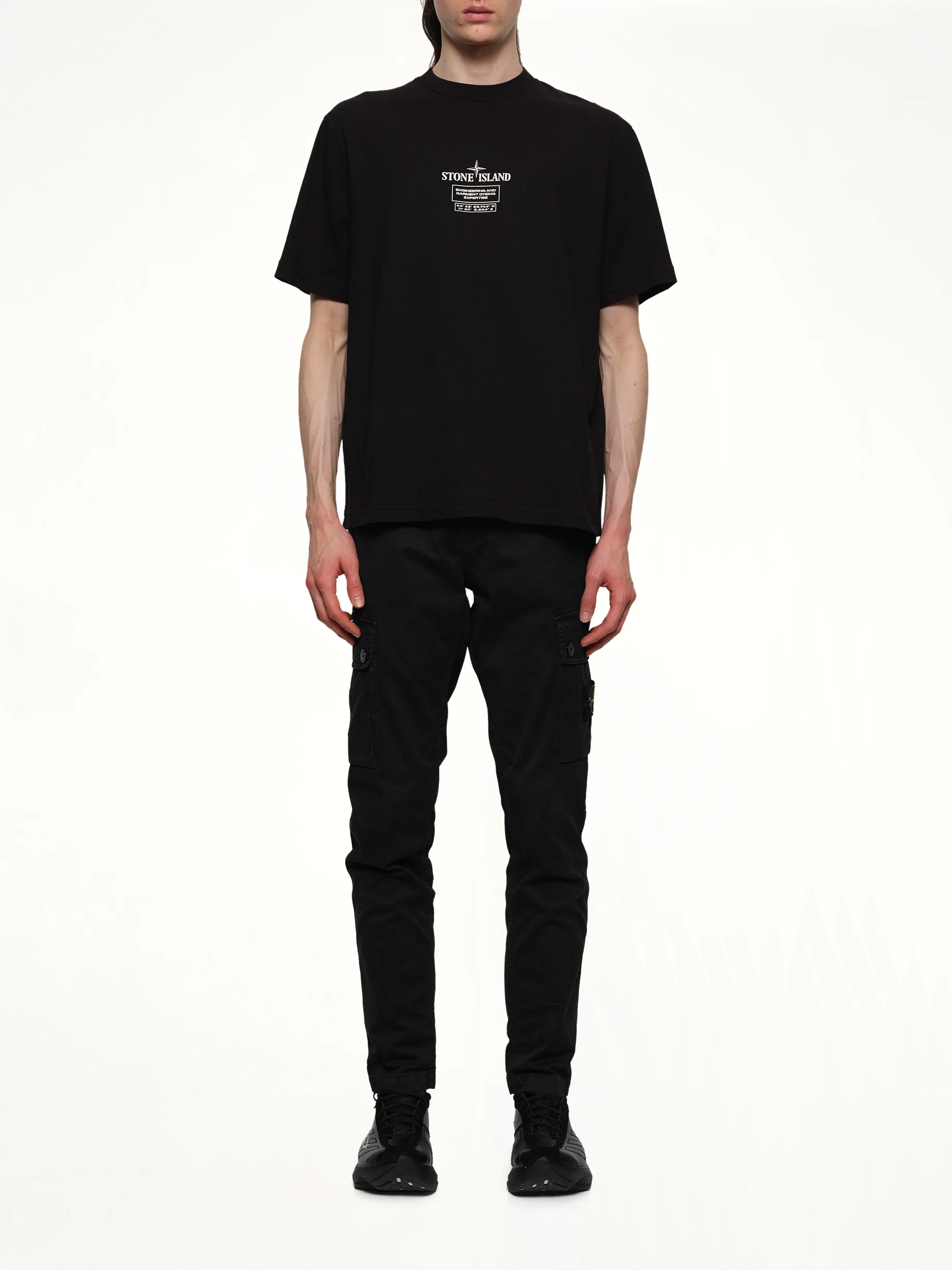 210003 02 Industrial Logos S/S T-Shirt in Black - Image 7