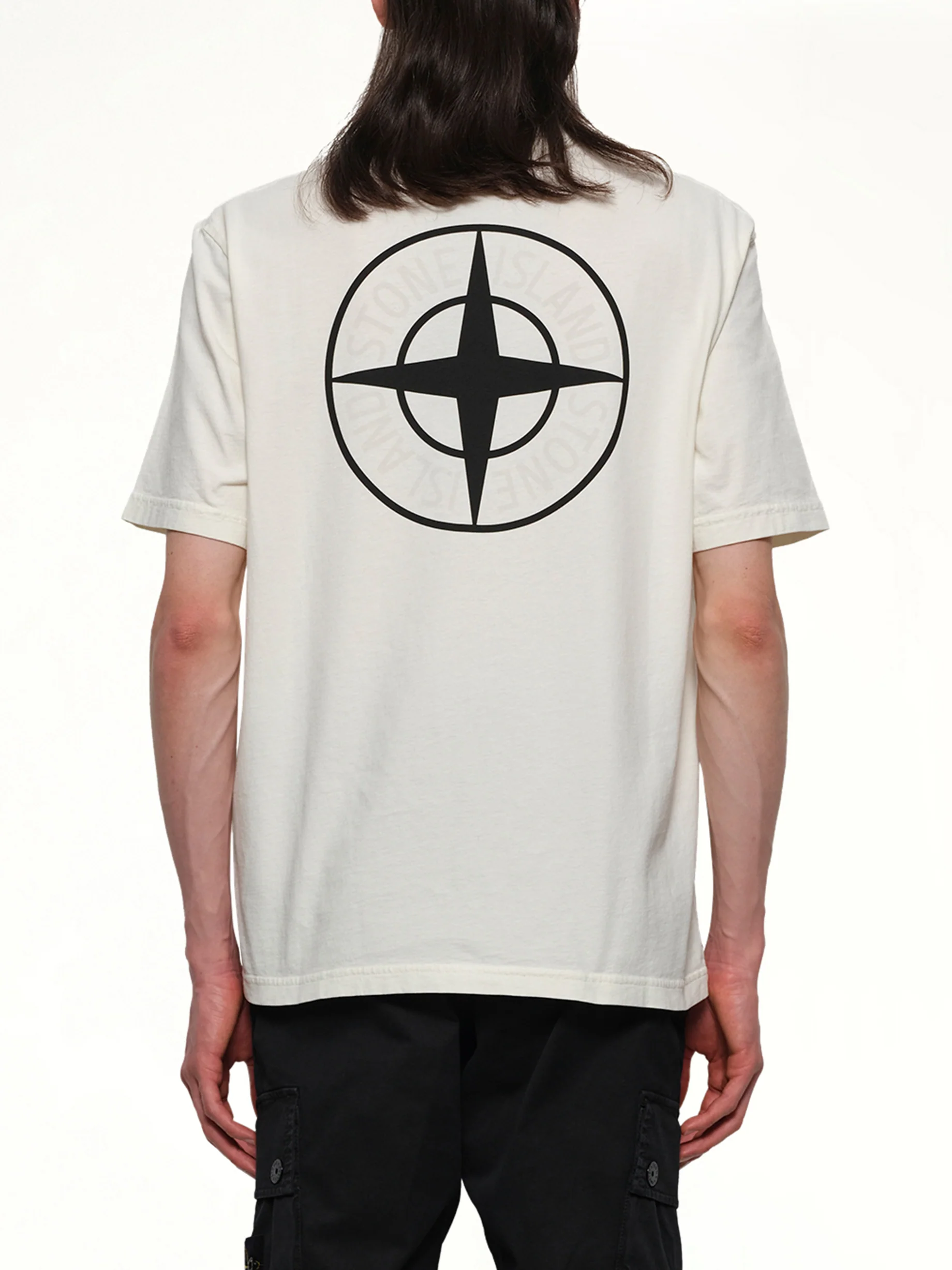 210003 02 Industrial Logos S/S T-Shirt in Ivory - Image 5