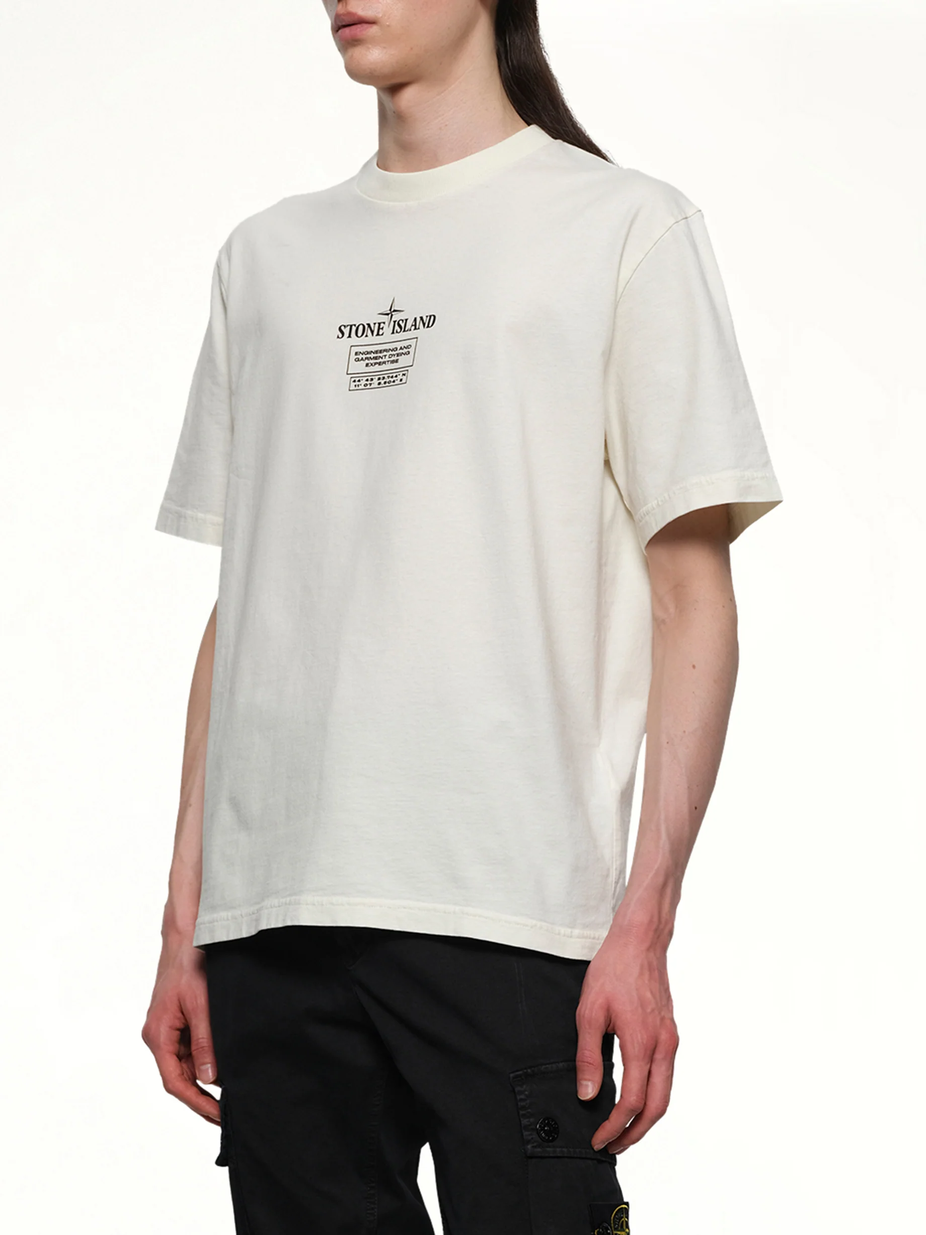 210003 02 Industrial Logos S/S T-Shirt in Ivory - Image 6