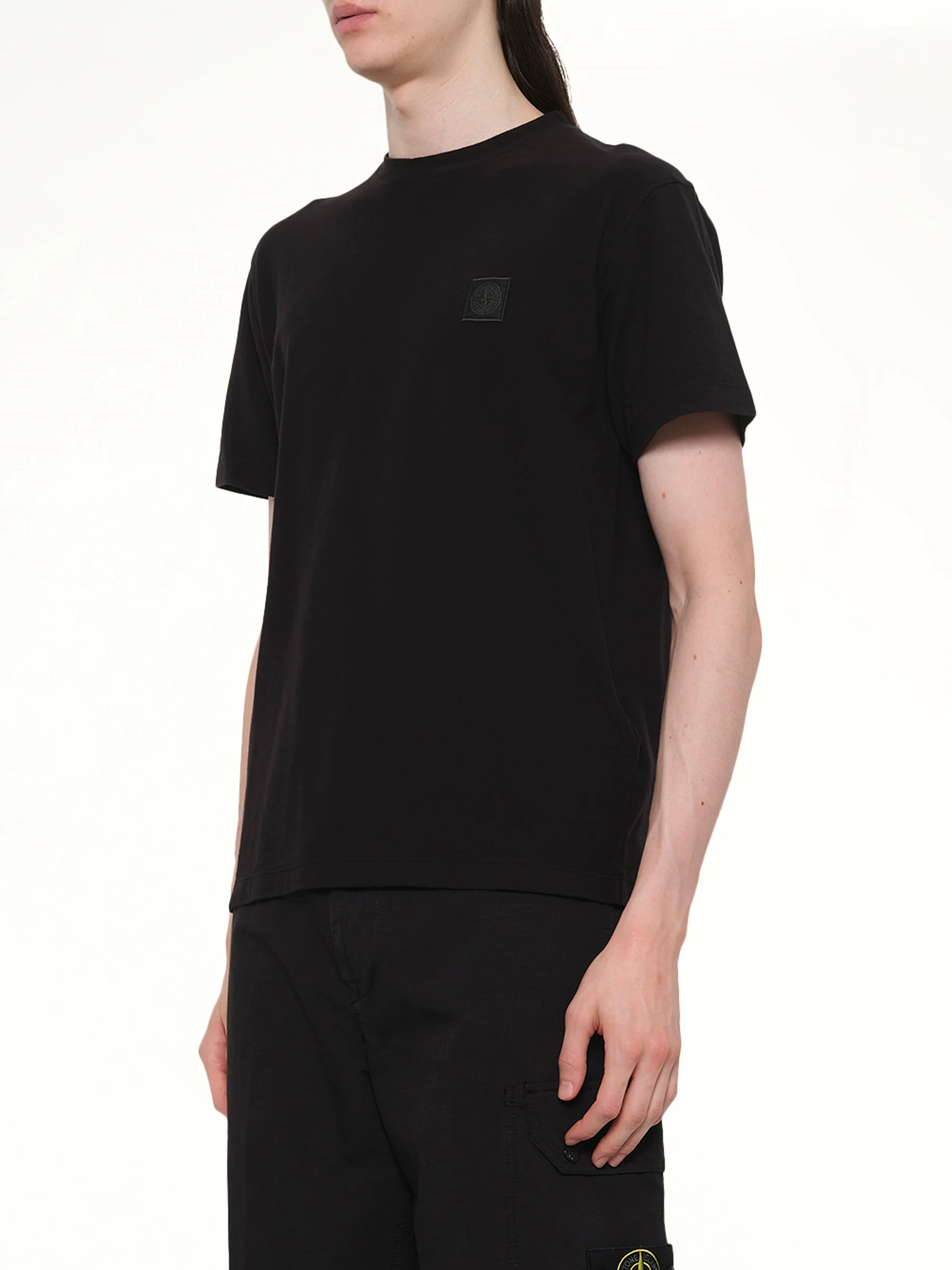 210003 Ghost S/S T-Shirt in Black - Image 3