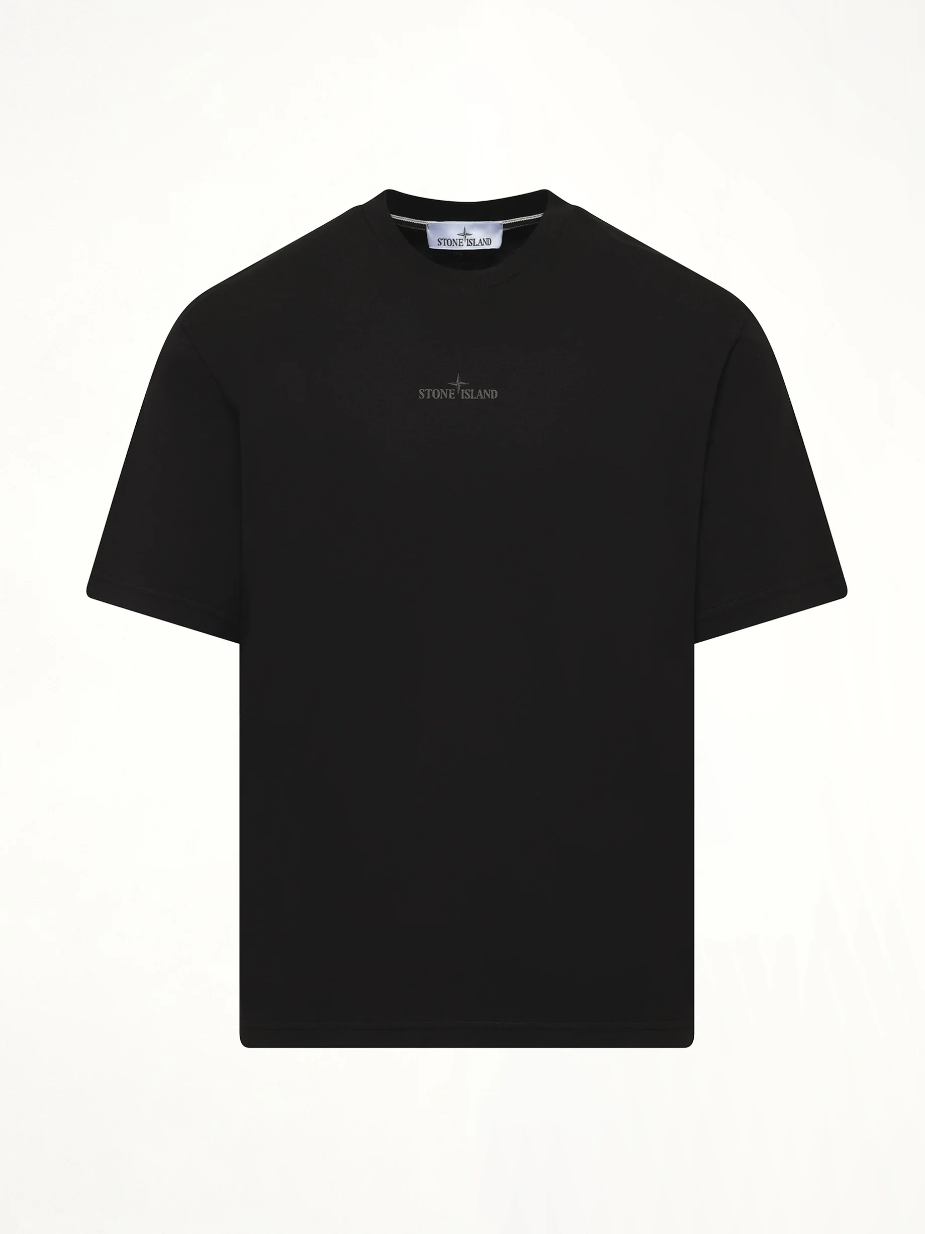 210003 Industrial Print S/S T-Shirt in Black - Image 2