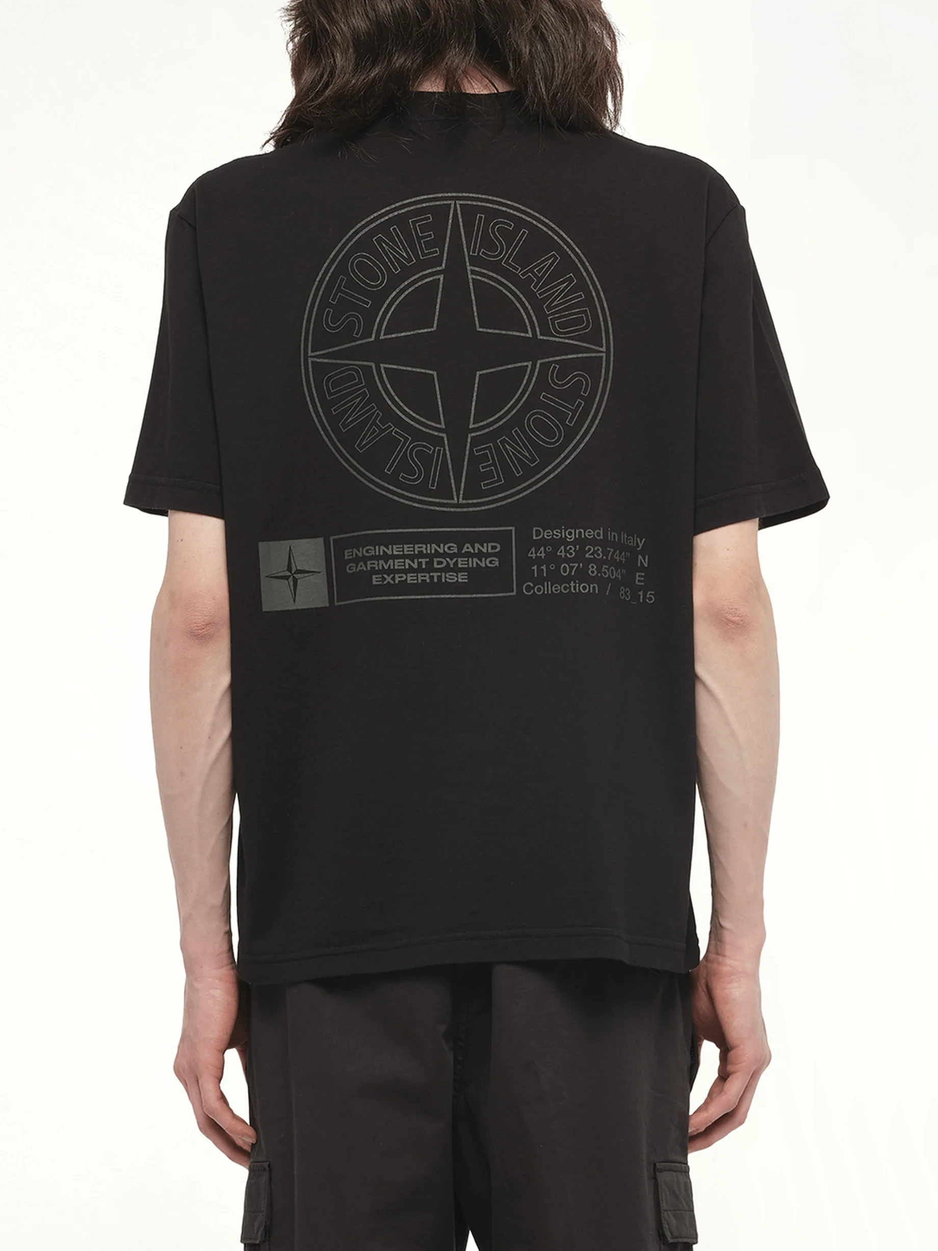210003 Industrial Print S/S T-Shirt in Black - Image 6