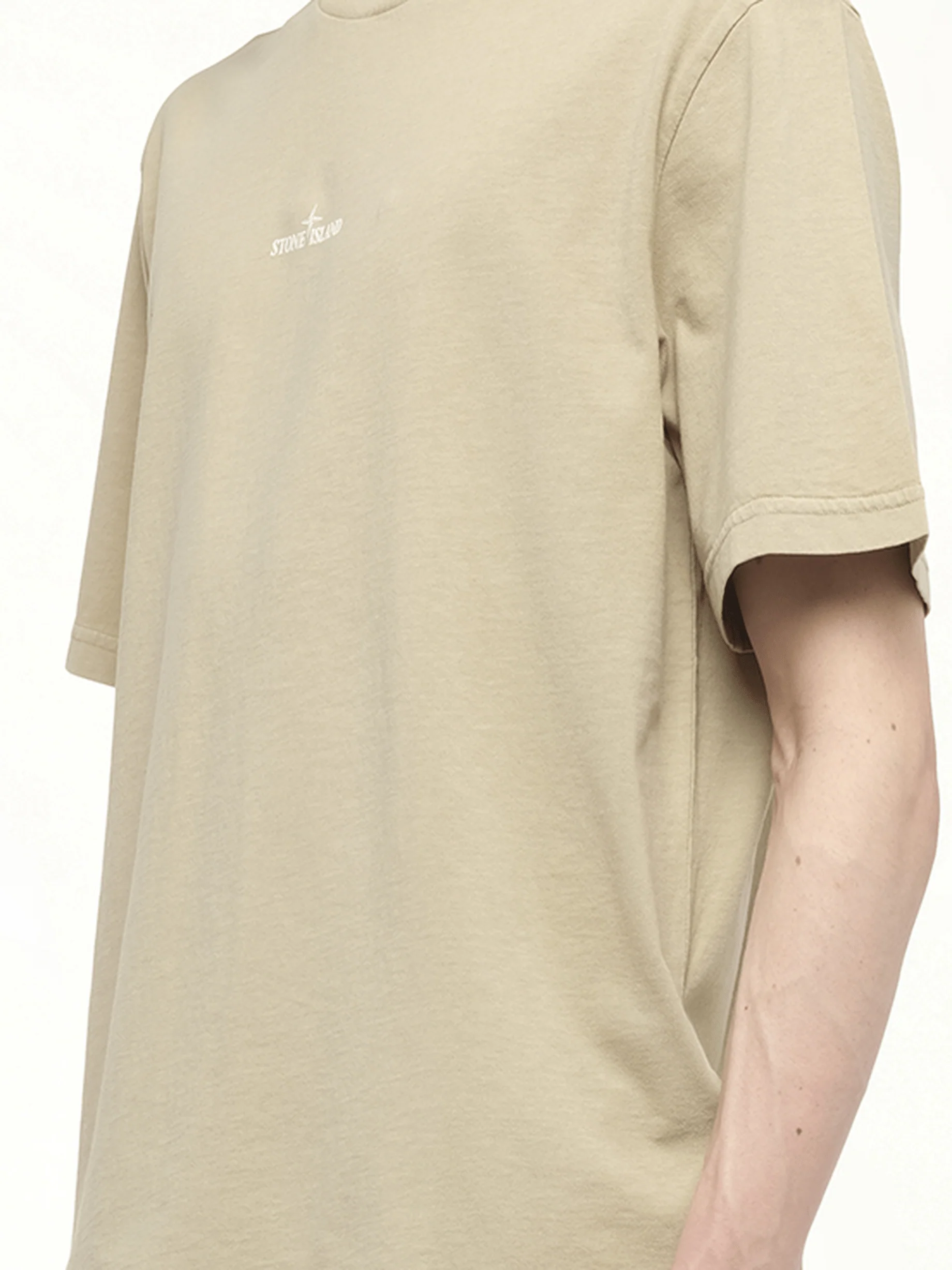 210003 Industrial Print S/S T-Shirt in Desert - Image 3