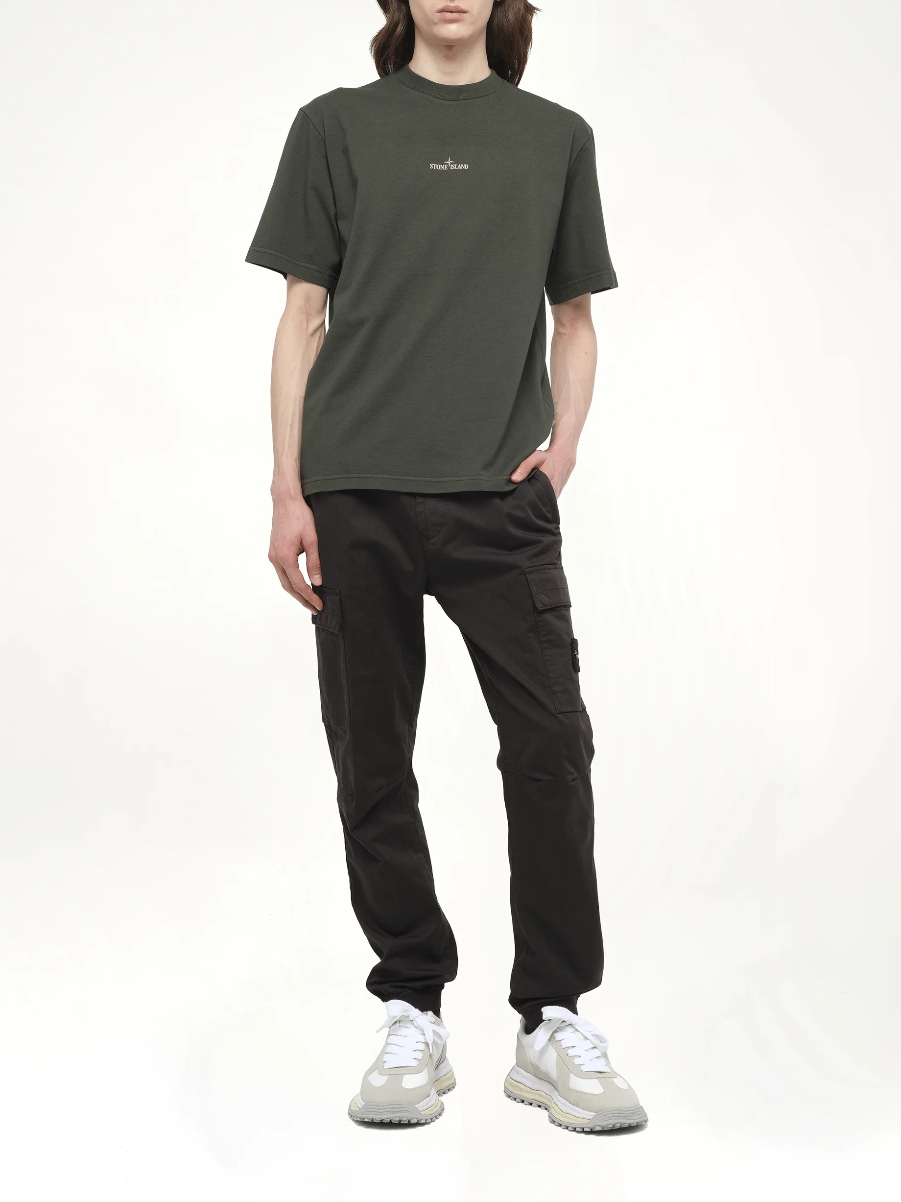 210003 Industrial Print S/S T-Shirt in Juniper - Image 4