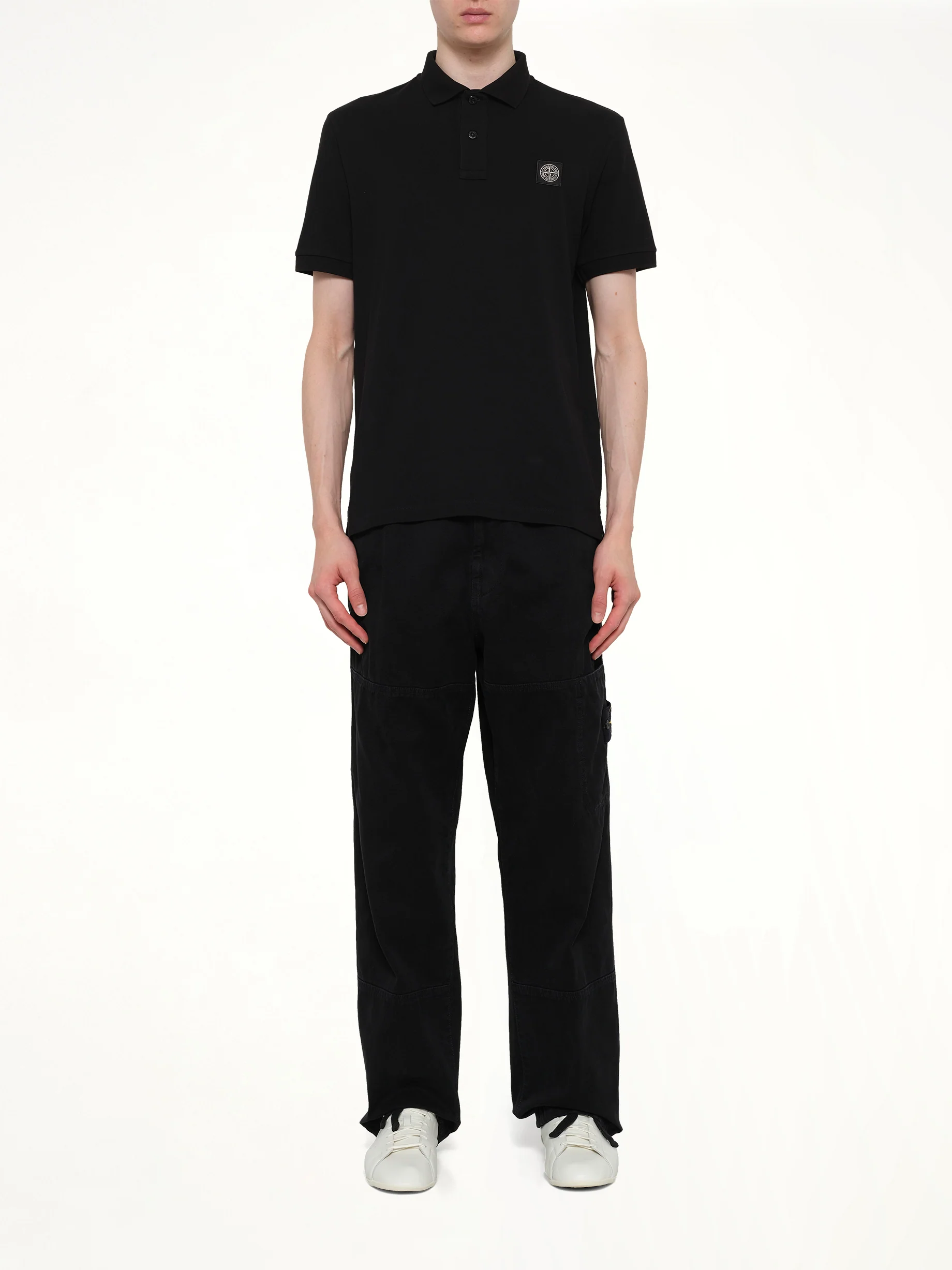 2200008 SS Polo in Black - Image 7
