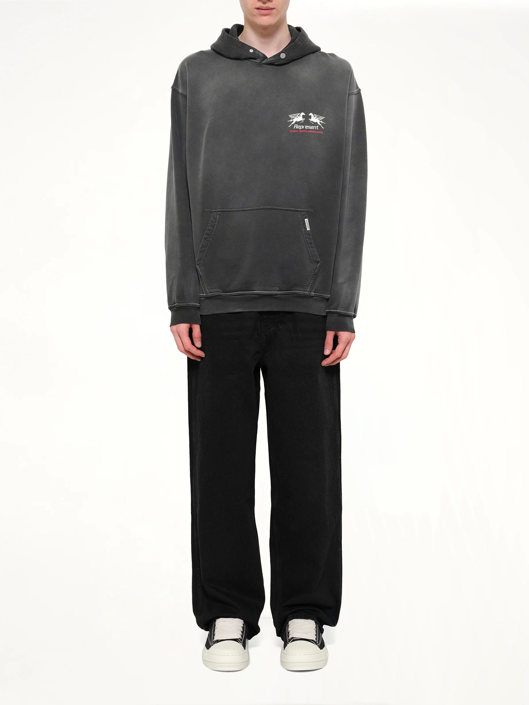 24 Hour Service Hoodie in Stained Black - Image 7