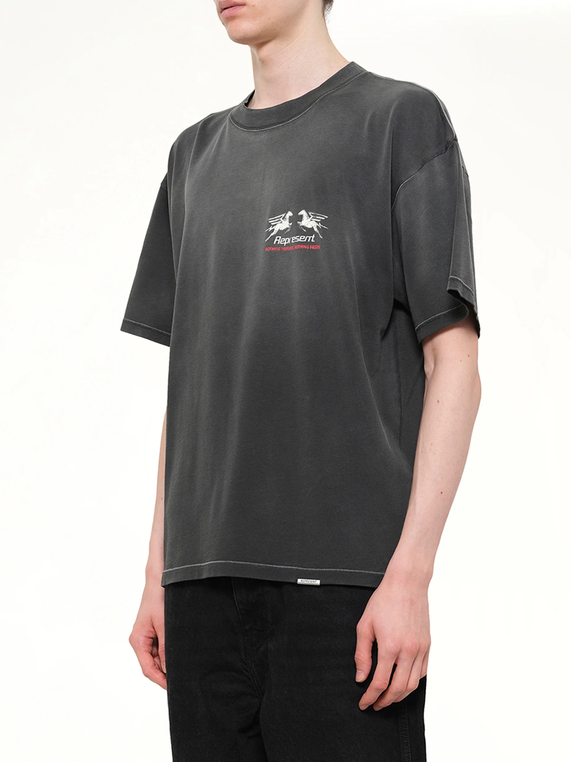 24 Hour Service T-Shirt in Stained Black - Image 3