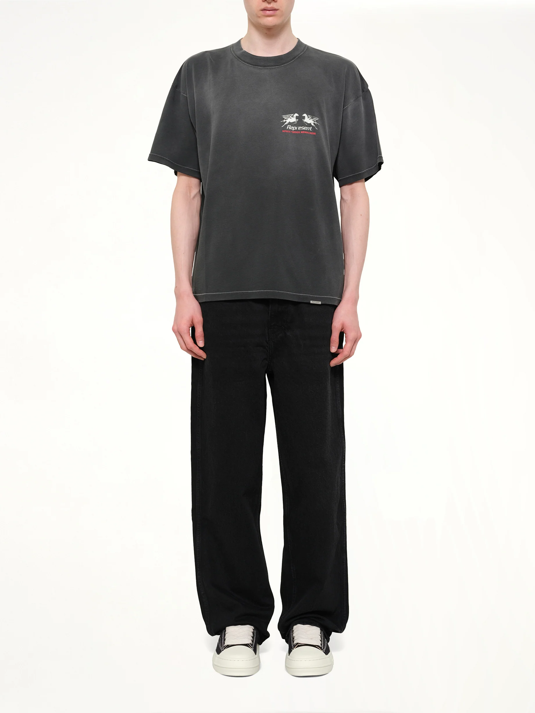 24 Hour Service T-Shirt in Stained Black - Image 7