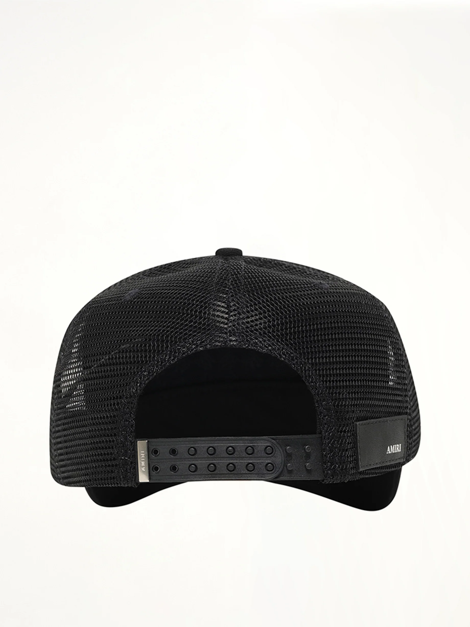 3 Star Metallic Trucker Hat in Black/Silver - Image 3