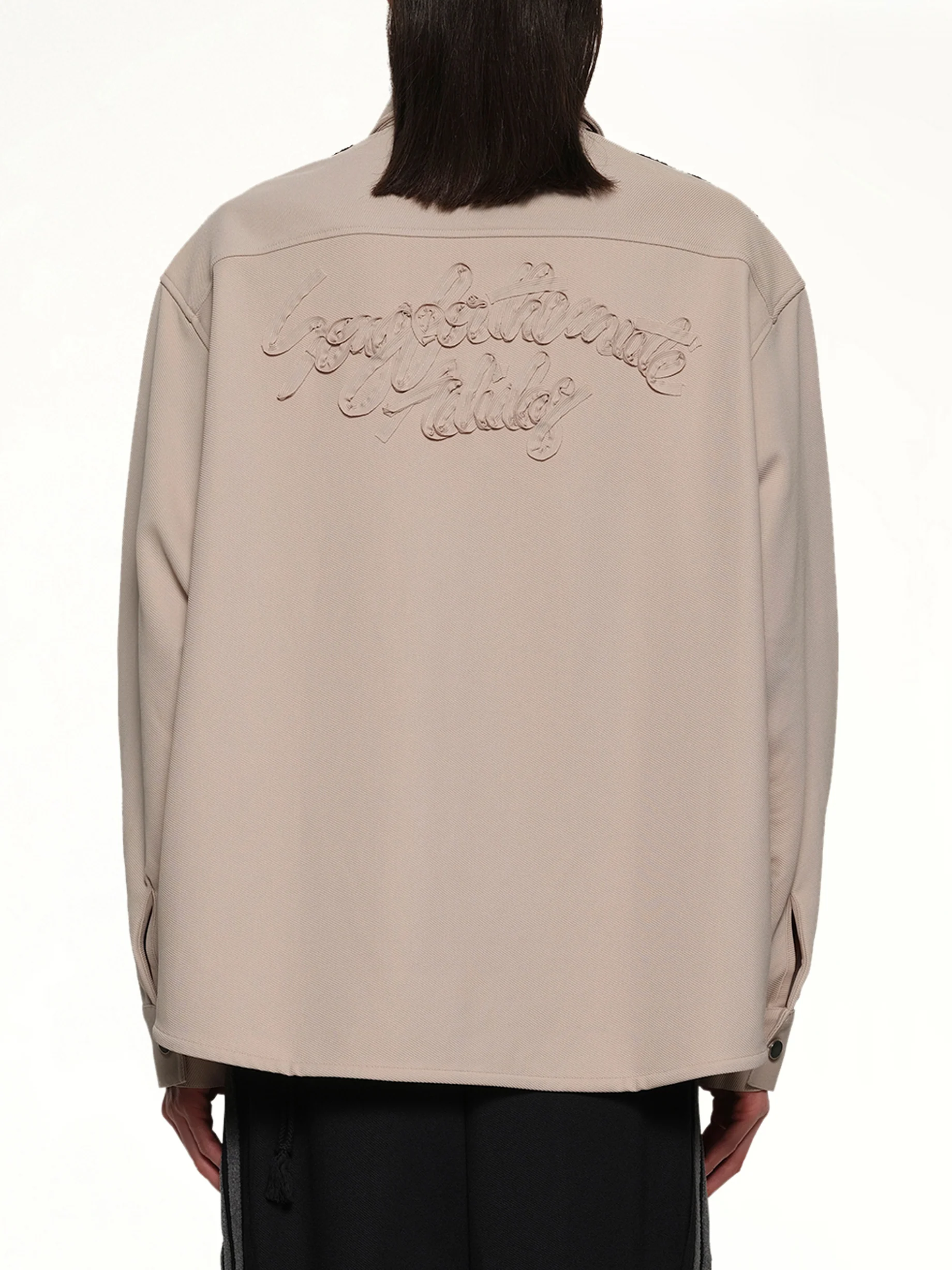 3 Stripe Shirt in Stone Khaki - Image 5