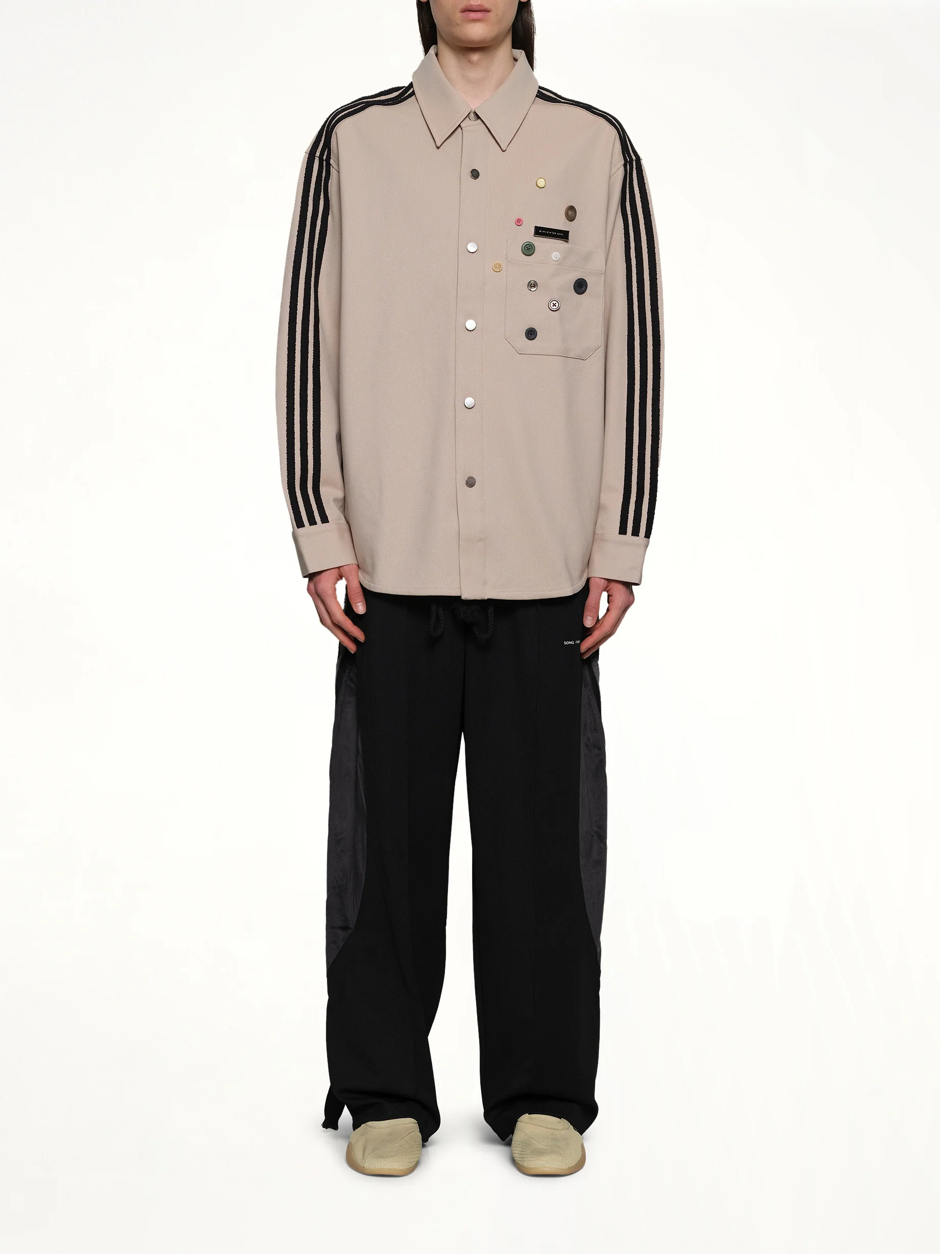 3 Stripe Shirt in Stone Khaki - Image 7