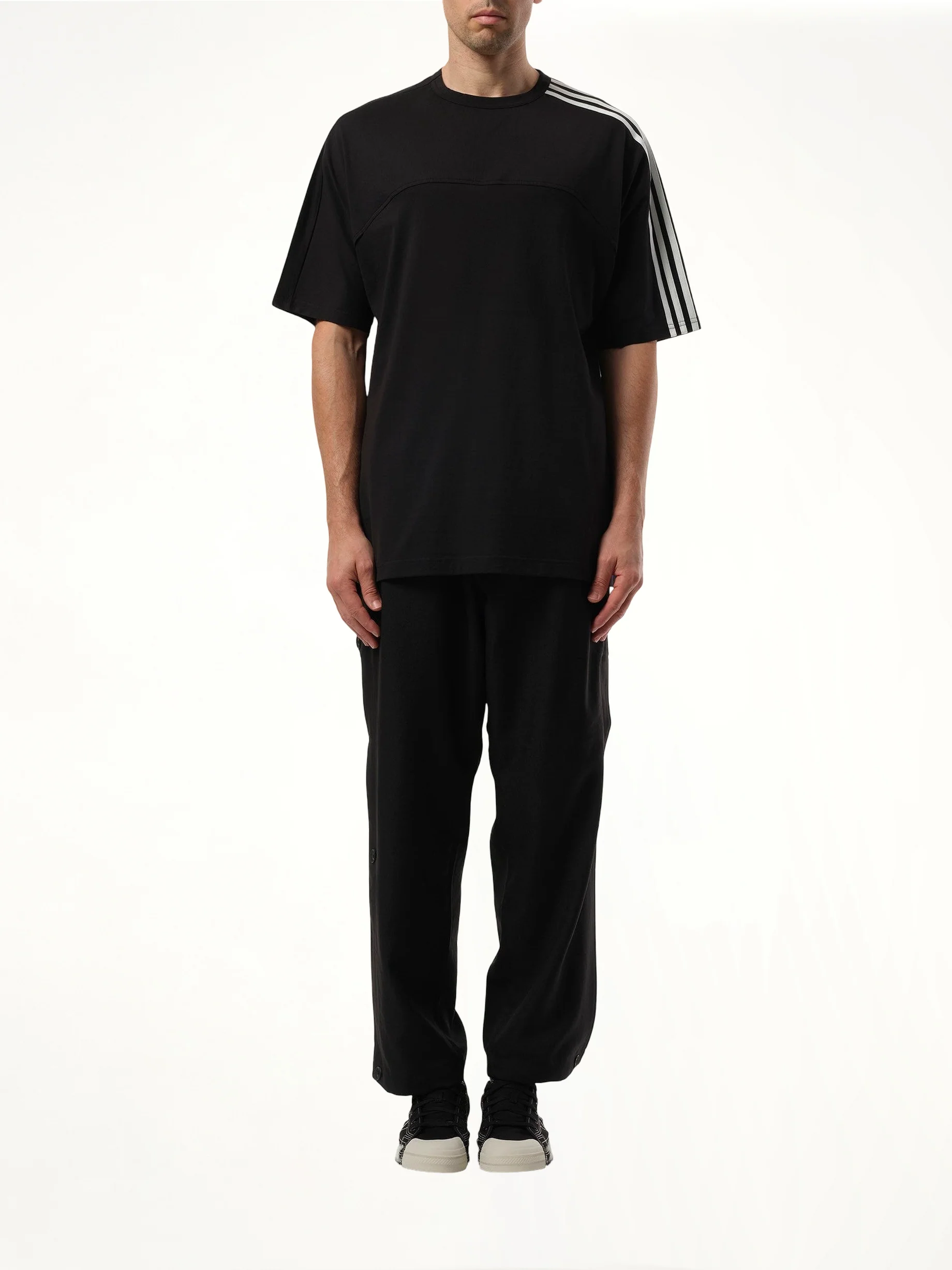 3 Stripe T-Shirt in Black - Image 4
