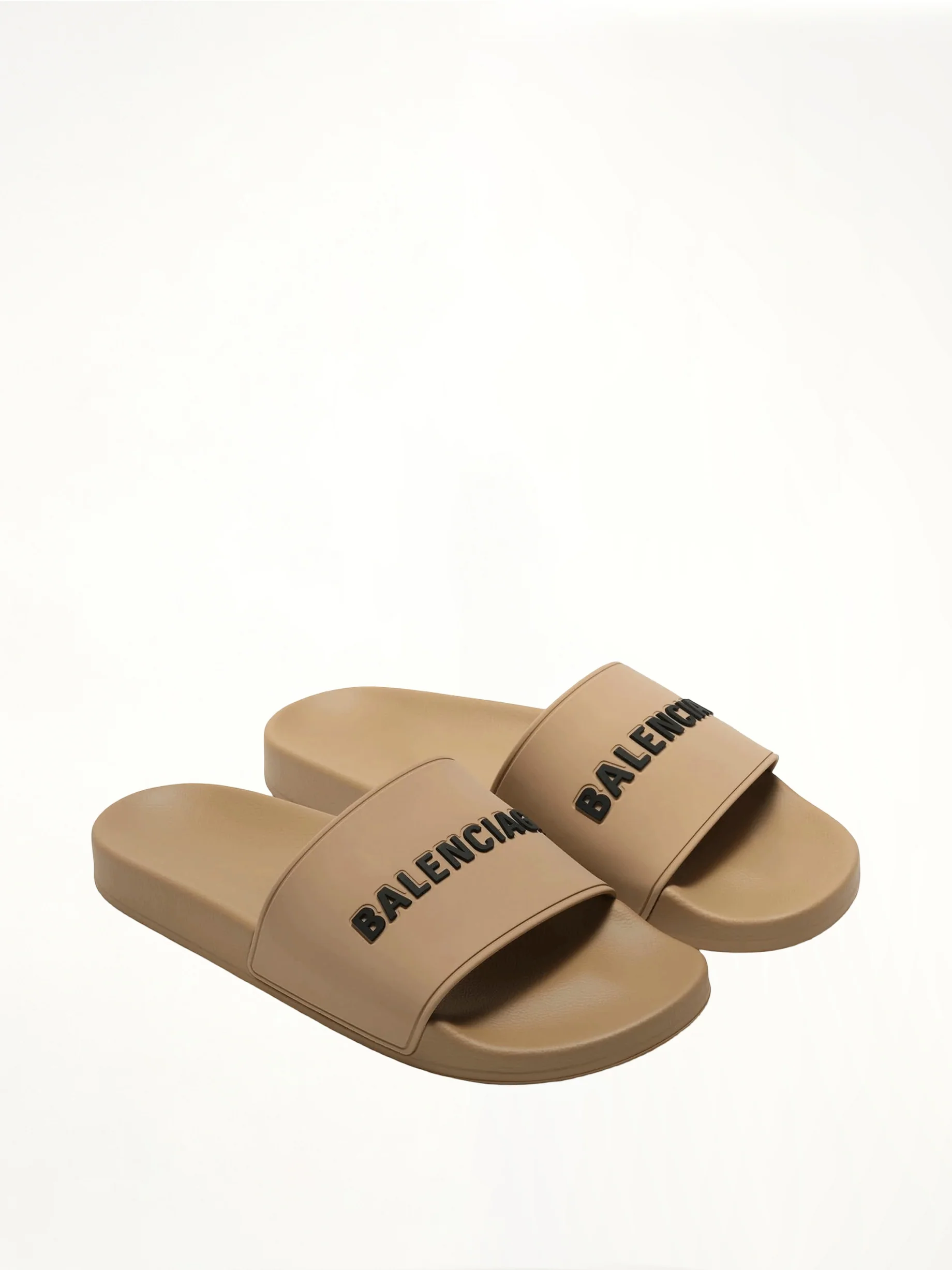 3D Logo Pool Slide Sandal in Beige/Black - Image 2