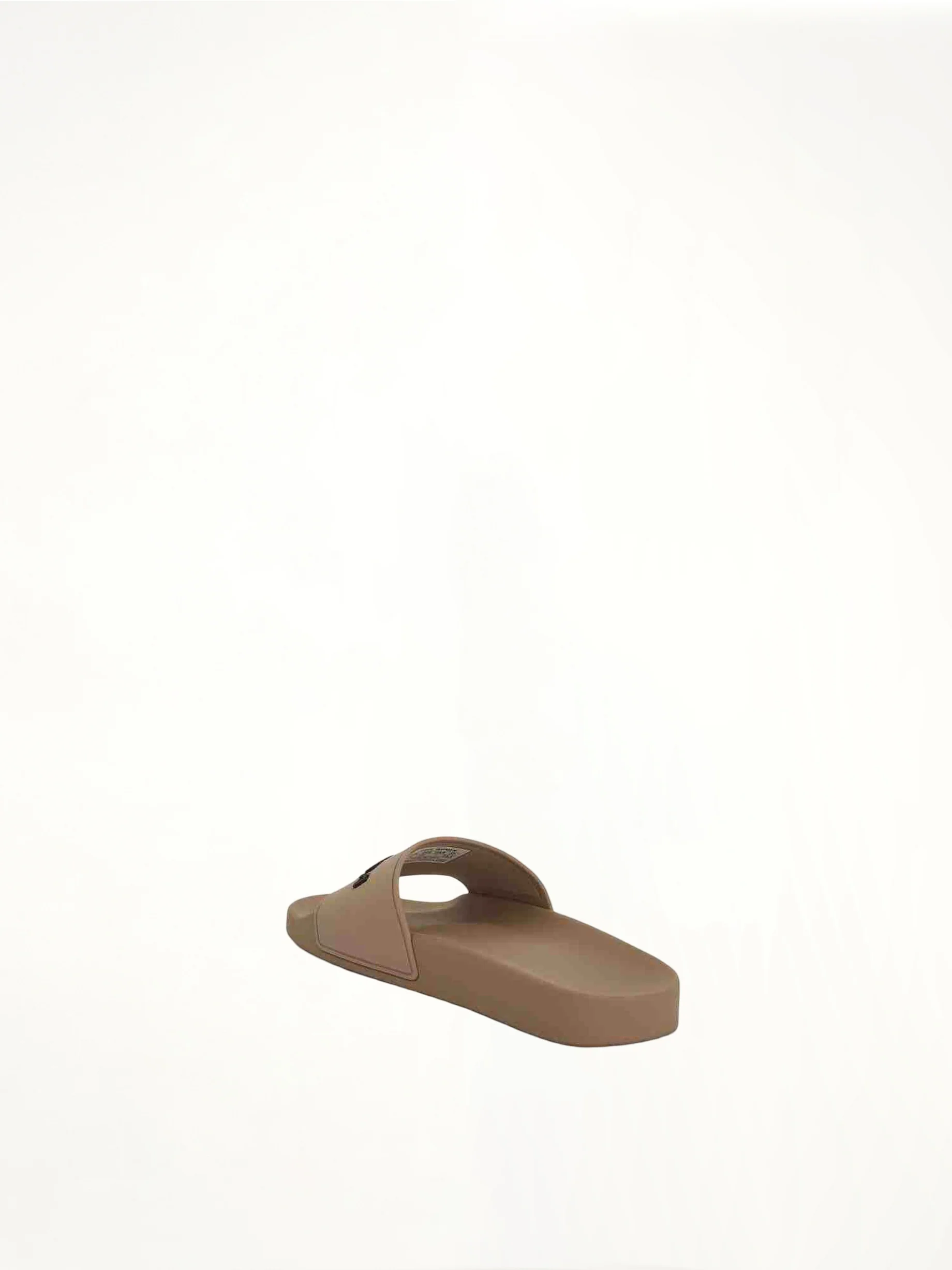 3D Logo Pool Slide Sandal in Beige/Black - Image 3