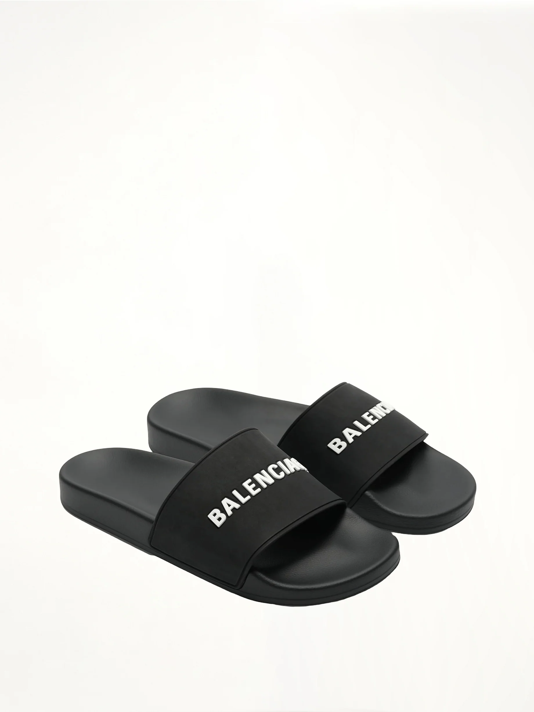 3D Logo Pool Slide Sandal in Black/White - Image 2