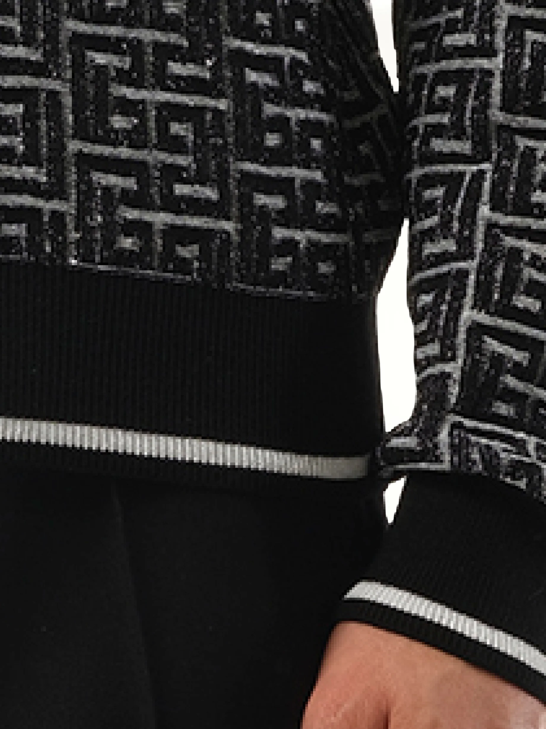 3D Monogram Vanise Knit Sweater in White/Black - Image 3