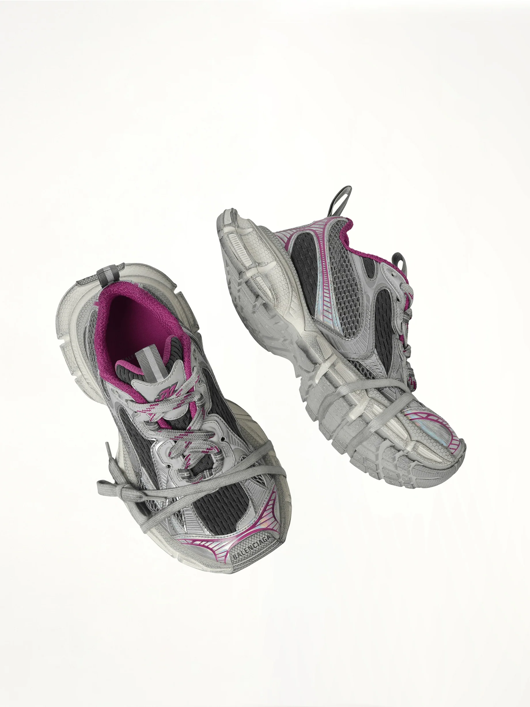 3XL Sneaker in Grey/White/Pink - Image 4