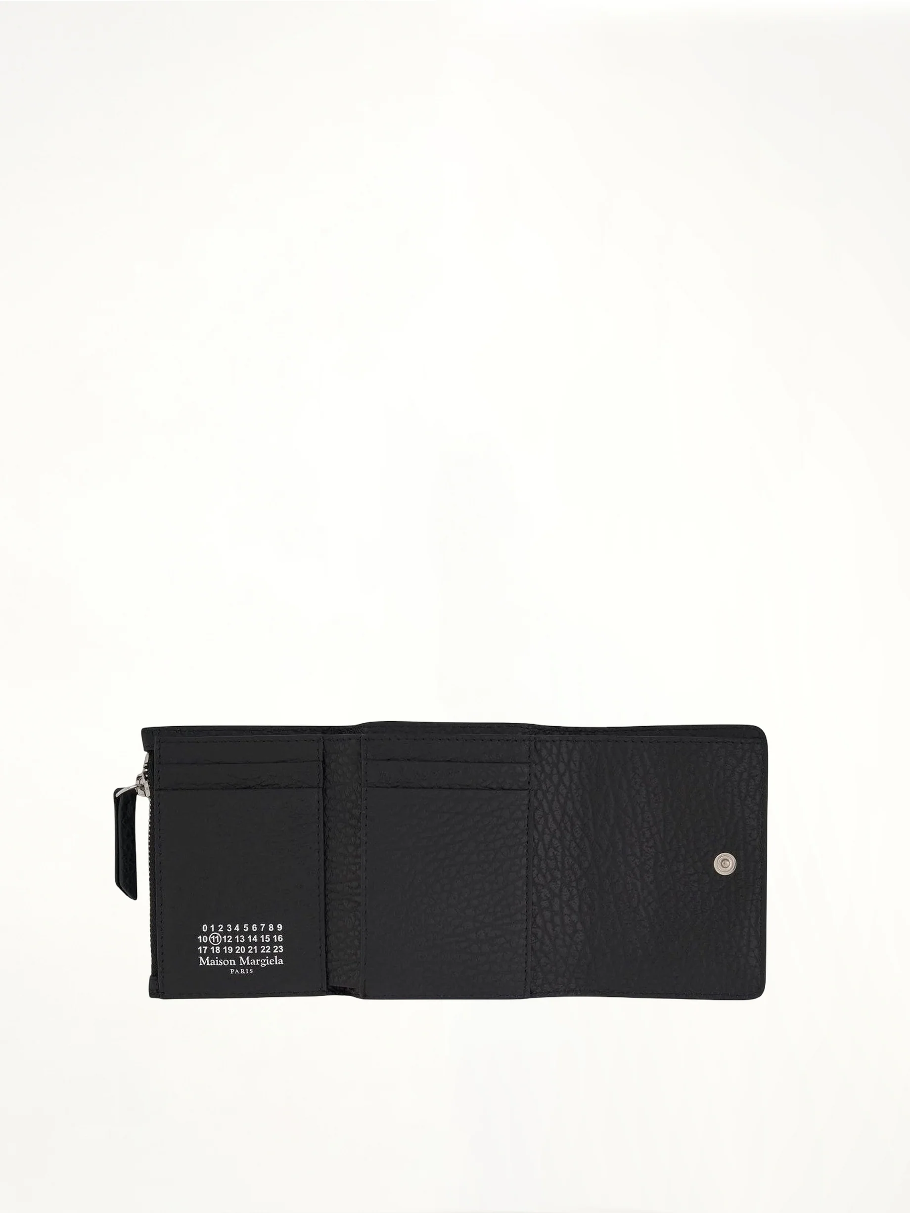 Four Stitches Tri Fold Wallet in Black - Image 4