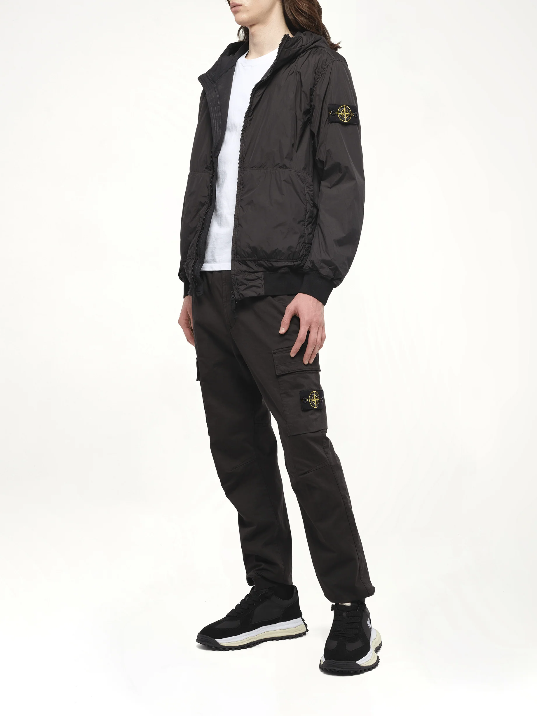 410001 Garment Dyed Crinkle Reps Jacket in Black - Image 4
