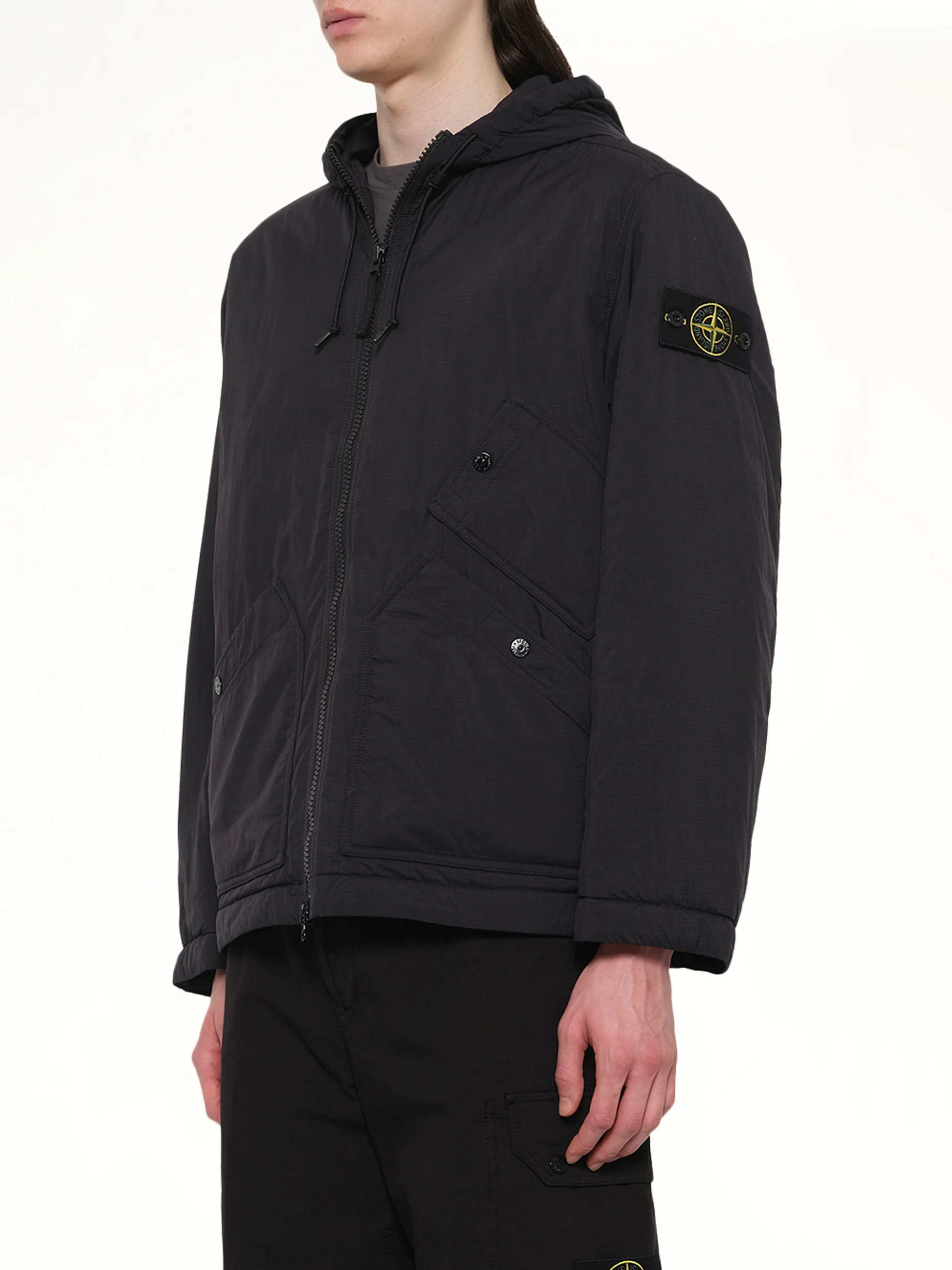 4100018 Ripstop Short Parka in Black - Image 3