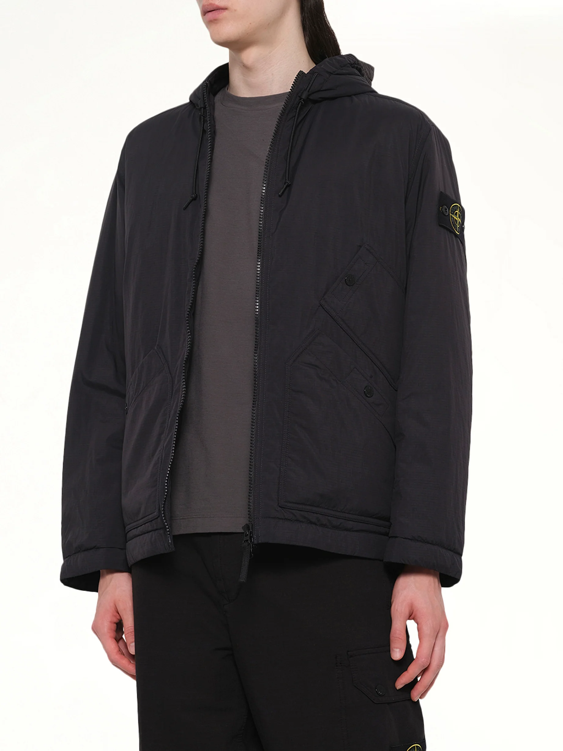 4100018 Ripstop Short Parka in Black - Image 6