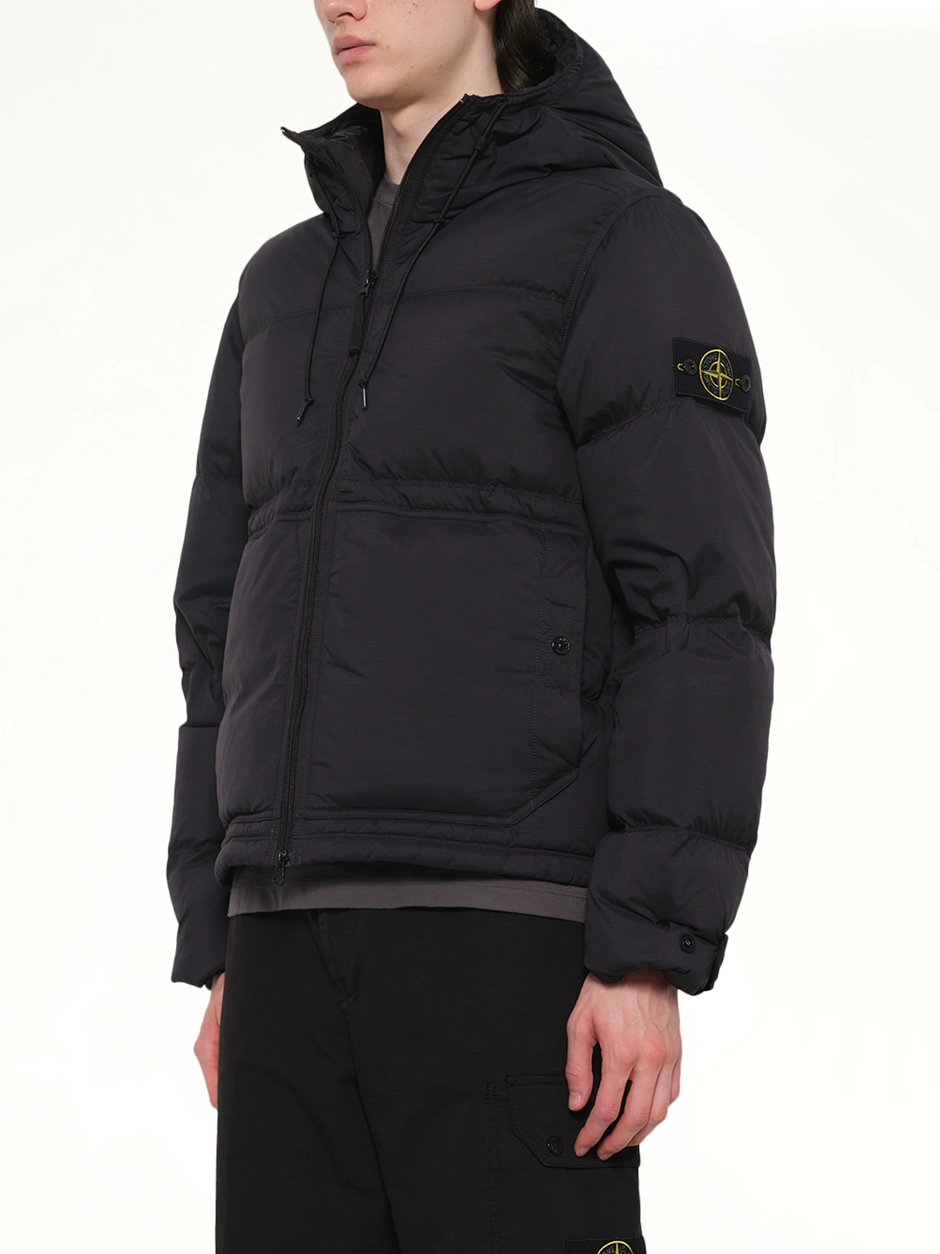 4100019 Ripstop Short Parka in Black - Image 3