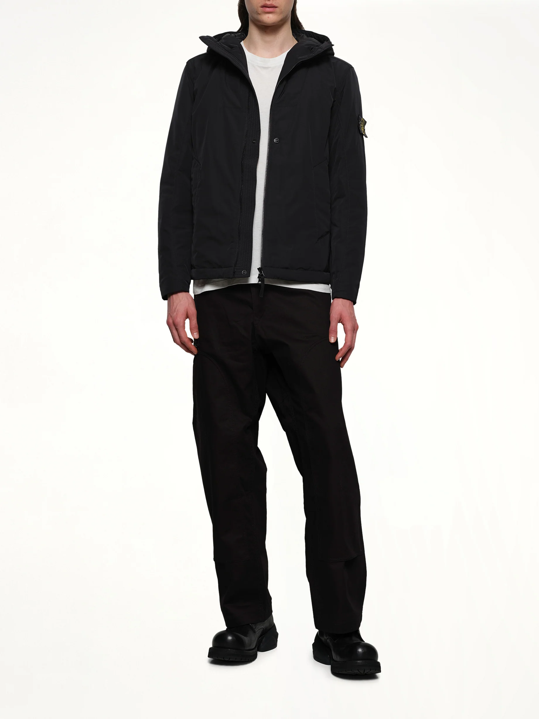 410004 Micro Twill Hooded Jacket in Black - Image 4